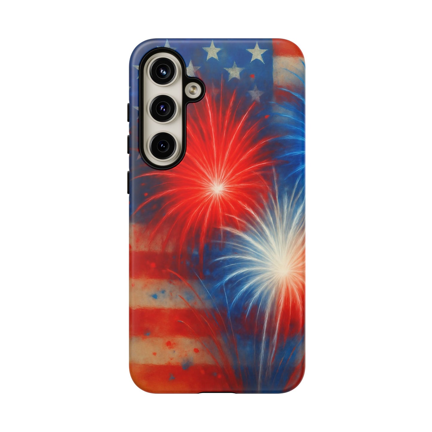 Patriotic Phone Case with Fireworks Design | Tough Cases, USA Holiday, Independence Day, Gift for Friends, Custom Cell Cover
