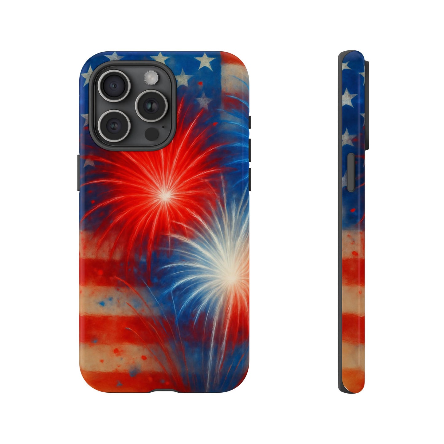 Patriotic Phone Case with Fireworks Design | Tough Cases, USA Holiday, Independence Day, Gift for Friends, Custom Cell Cover