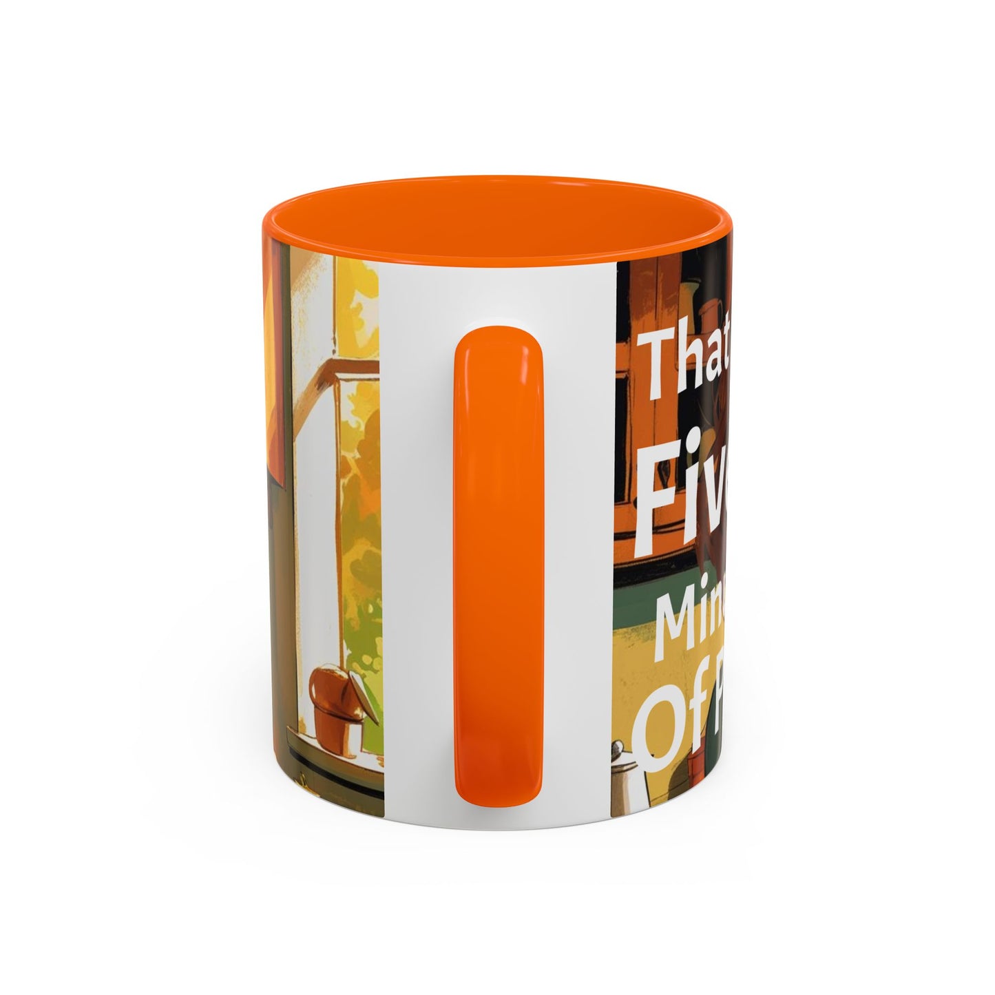 Cozy Accent Coffee Mug | Perfect for Home, Gift, saying, “That look, five minutes of peace”
