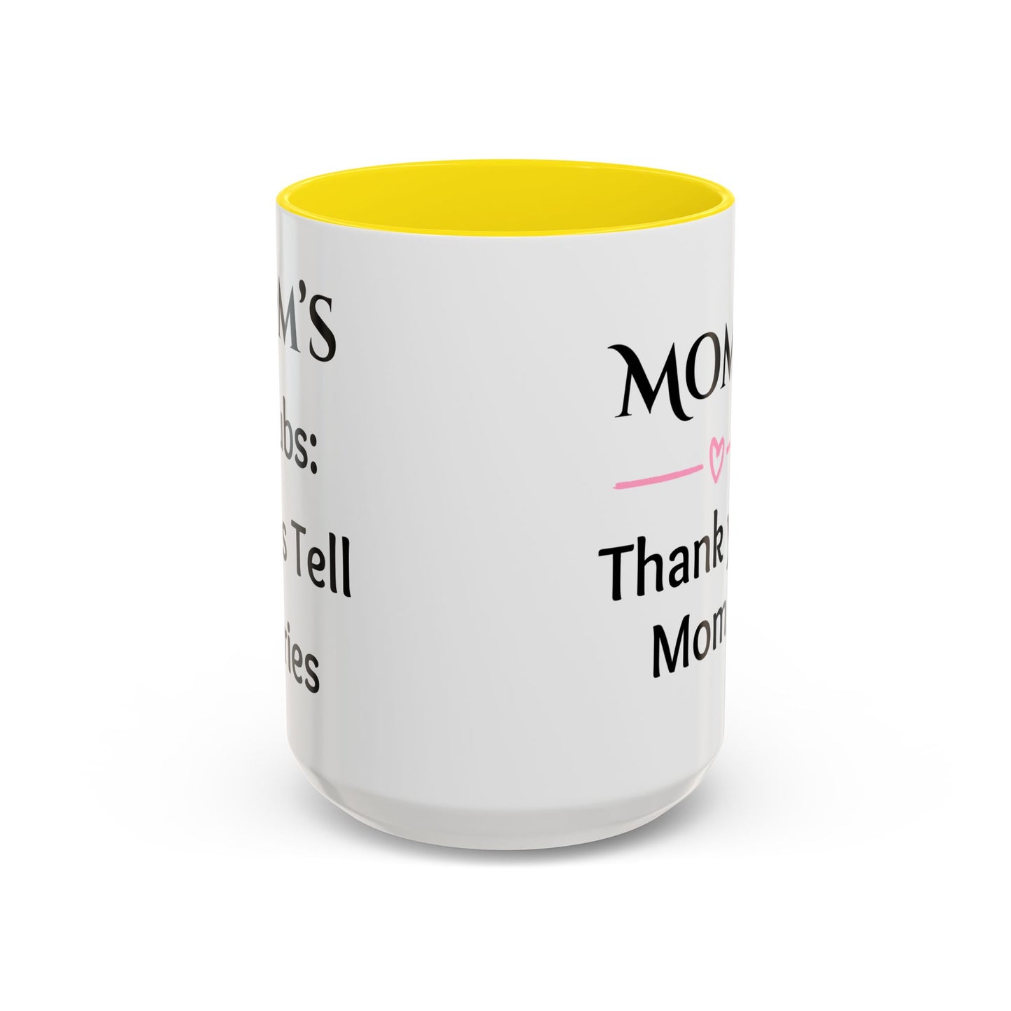 Cozy Accent Coffee Mug, 8 colors | Perfect Gift for Mom or Nurses, facing her it says, “Thank you Mom”
