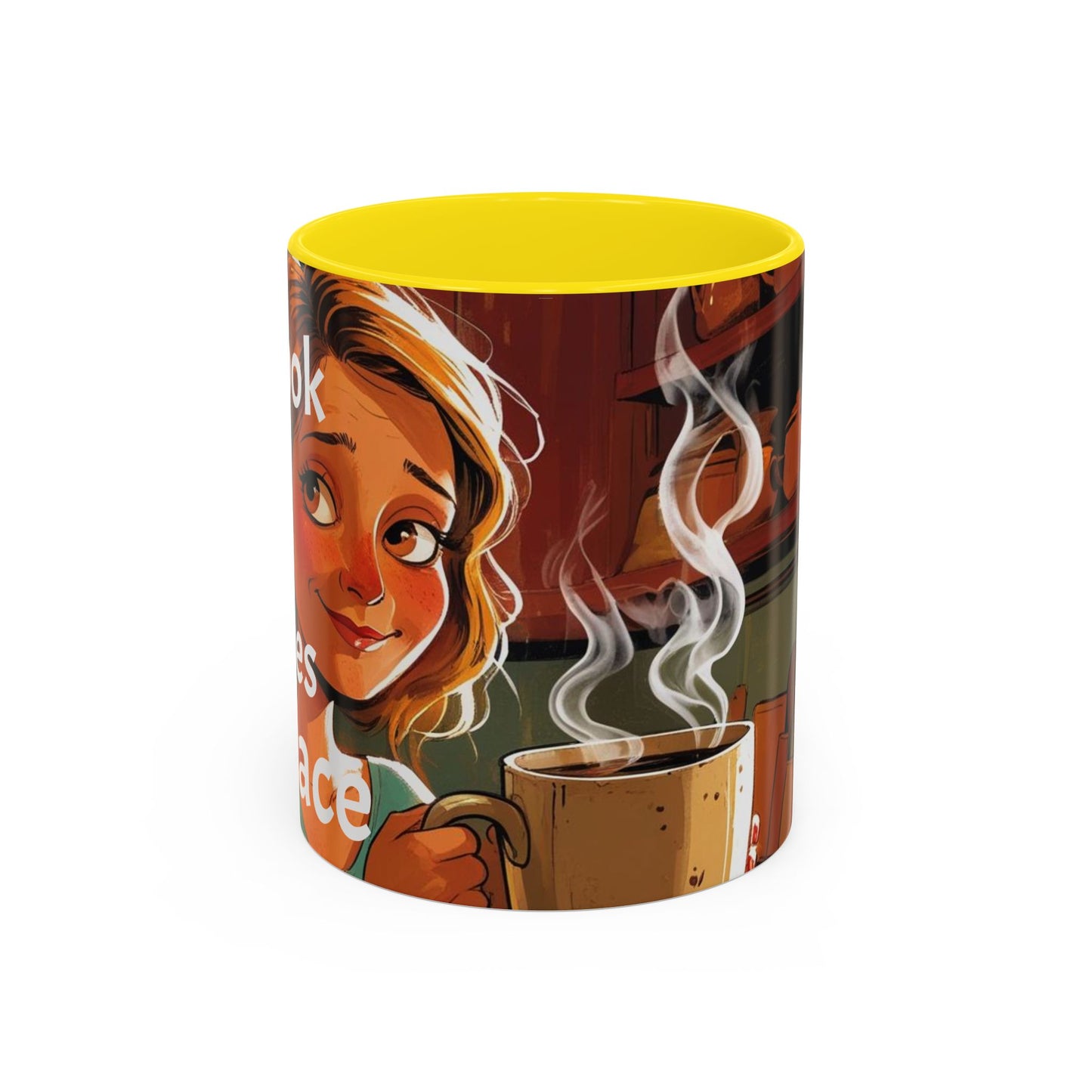 Cozy Accent Coffee Mug | Perfect for Home, Gift, saying, “That look, five minutes of peace”
