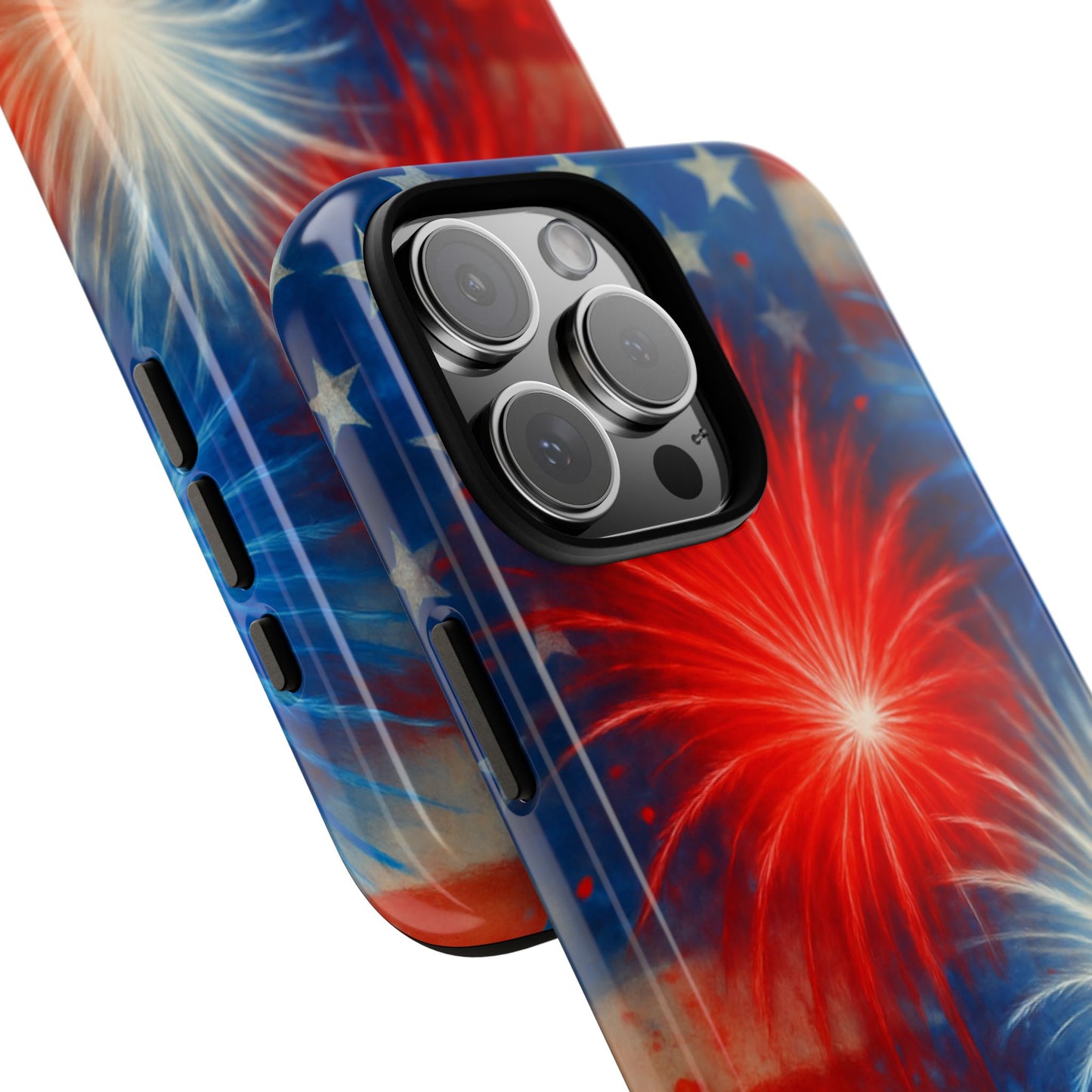 Patriotic Phone Case with Fireworks Design | Tough Cases, USA Holiday, Independence Day, Gift for Friends, Custom Cell Cover