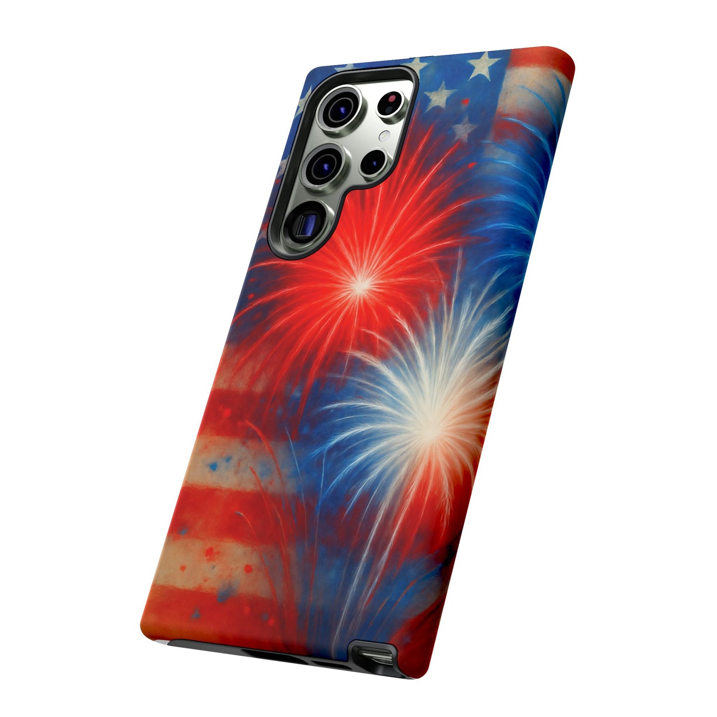Patriotic Phone Case with Fireworks Design | Tough Cases, USA Holiday, Independence Day, Gift for Friends, Custom Cell Cover