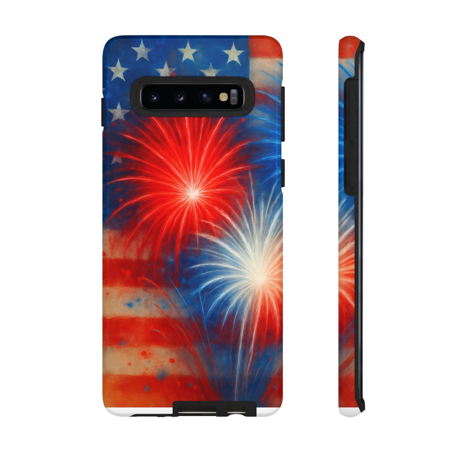 Patriotic Phone Case with Fireworks Design | Tough Cases, USA Holiday, Independence Day, Gift for Friends, Custom Cell Cover