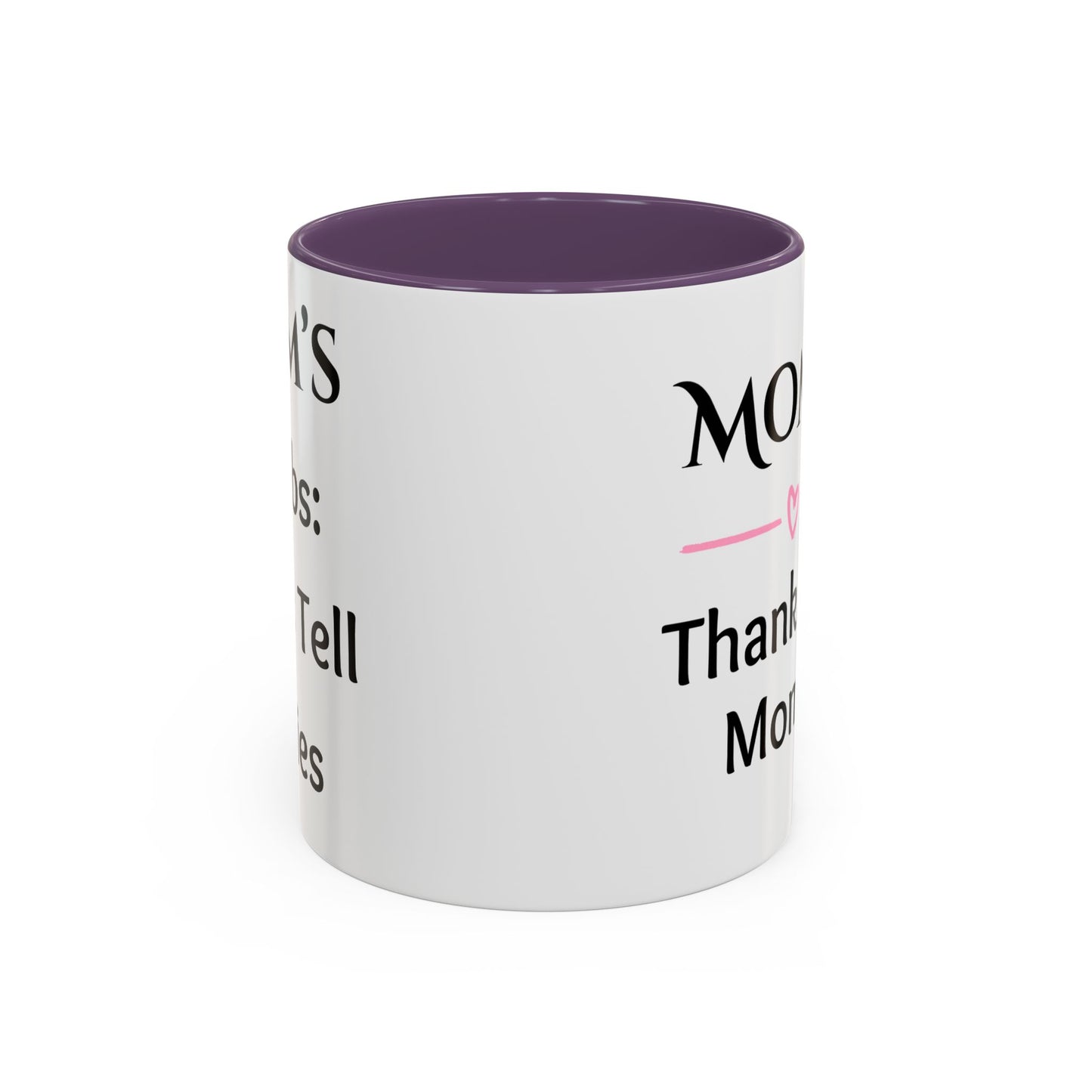 Cozy Accent Coffee Mug, 8 colors | Perfect Gift for Mom or Nurses, facing her it says, “Thank you Mom”