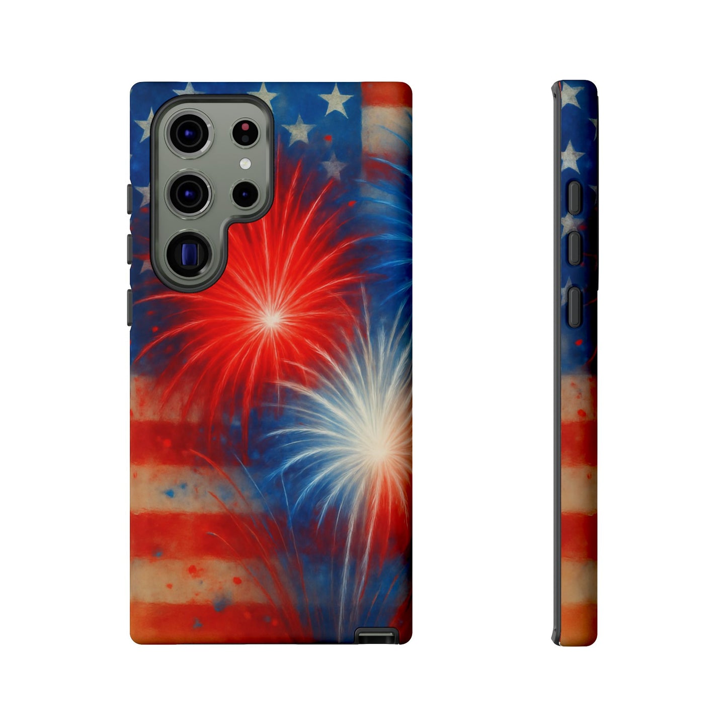 Patriotic Phone Case with Fireworks Design | Tough Cases, USA Holiday, Independence Day, Gift for Friends, Custom Cell Cover