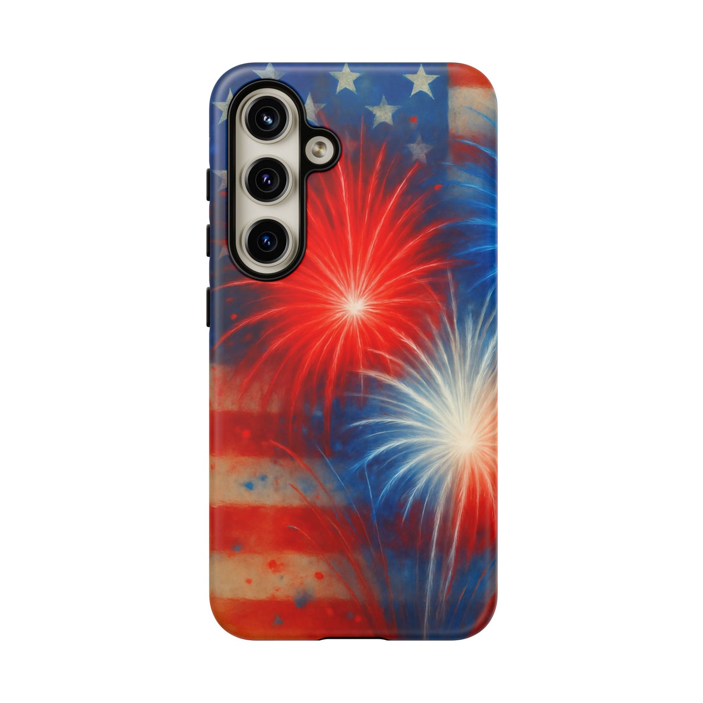Patriotic Phone Case with Fireworks Design | Tough Cases, USA Holiday, Independence Day, Gift for Friends, Custom Cell Cover