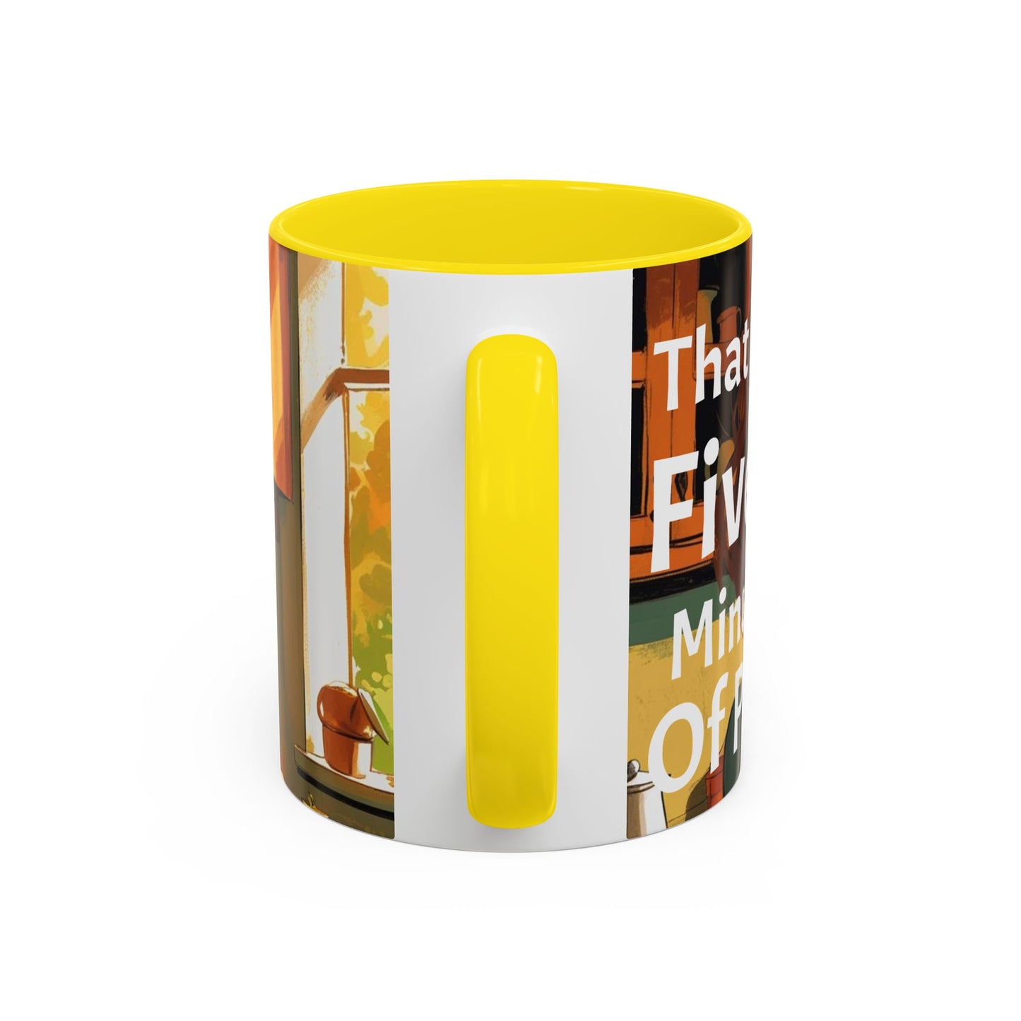 Cozy Accent Coffee Mug | Perfect for Home, Gift, saying, “That look, five minutes of peace”