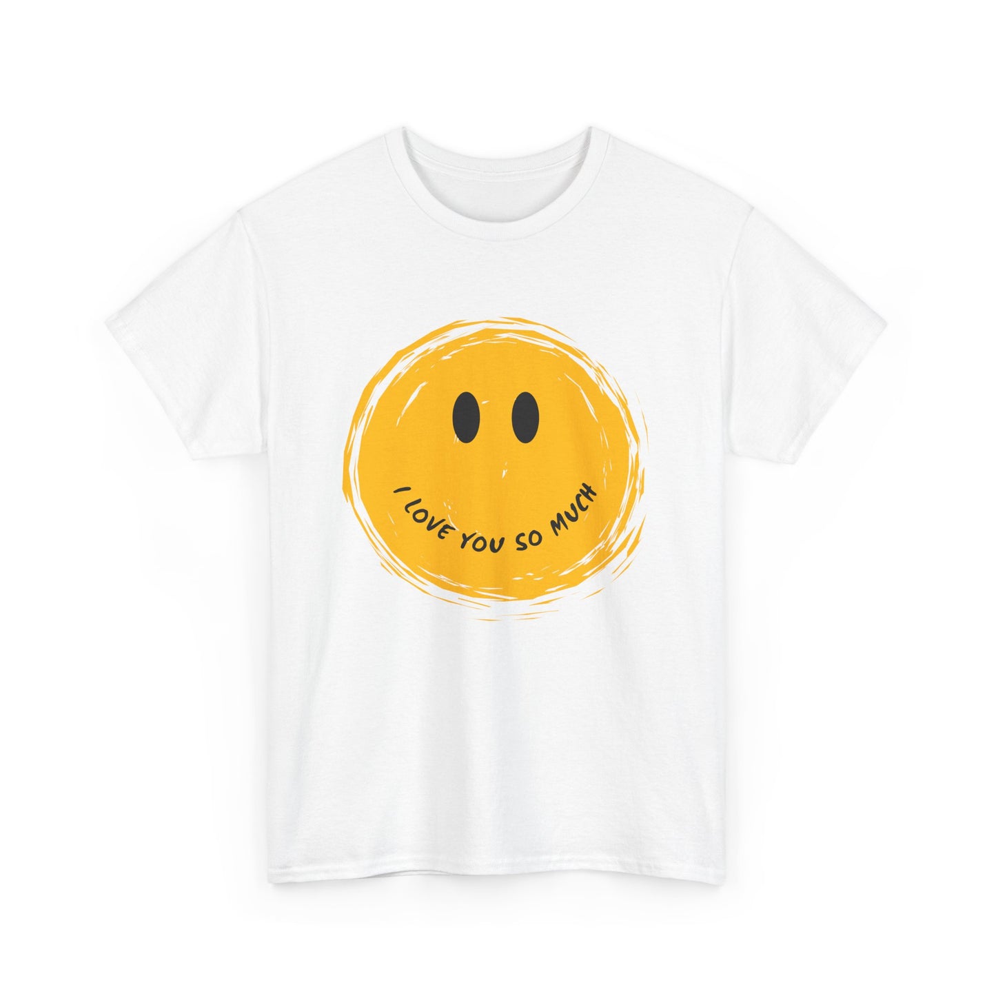 Sunny Smiley Face Remix Design Unisex Heavy Cotton Tee