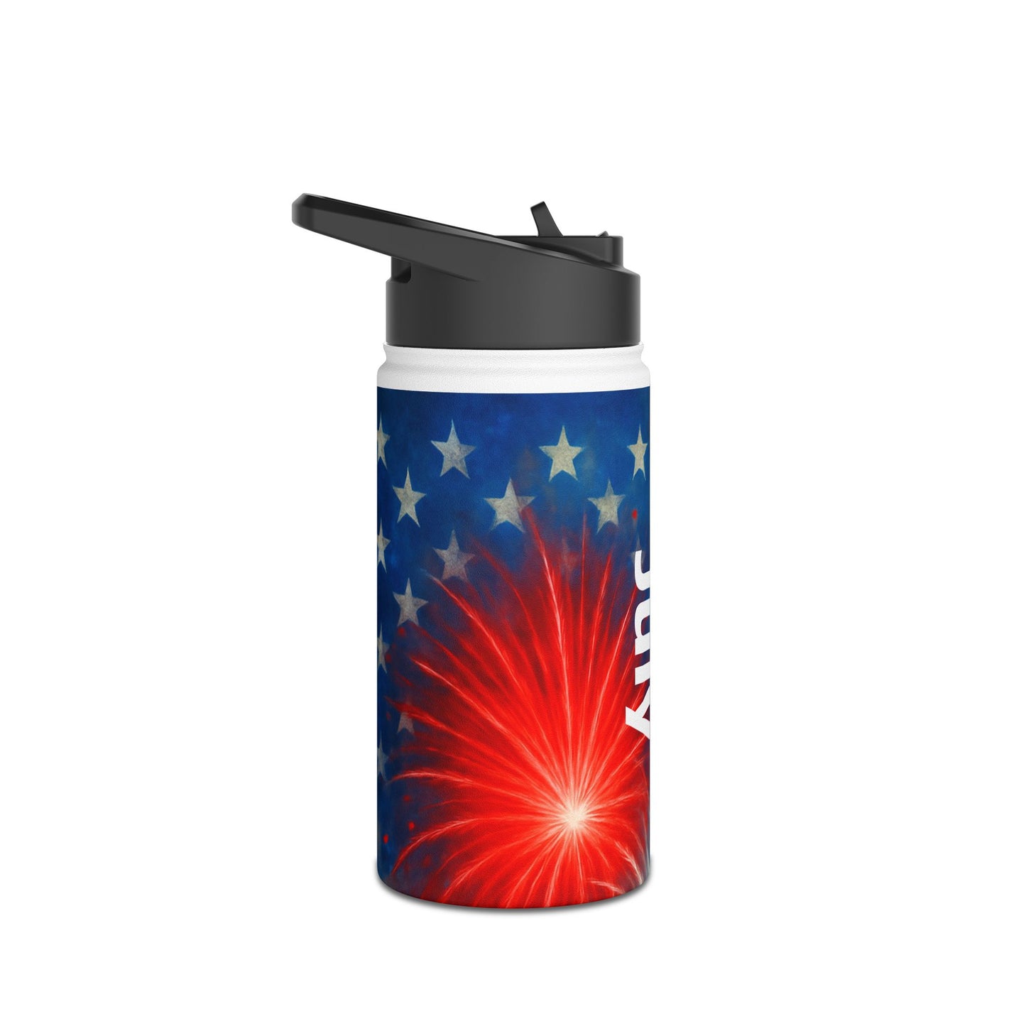 Patriotic Stainless Steel Water Bottle | 4th of July Essentials, Travel Mug, Summer BBQ Accessory, Gift for Him