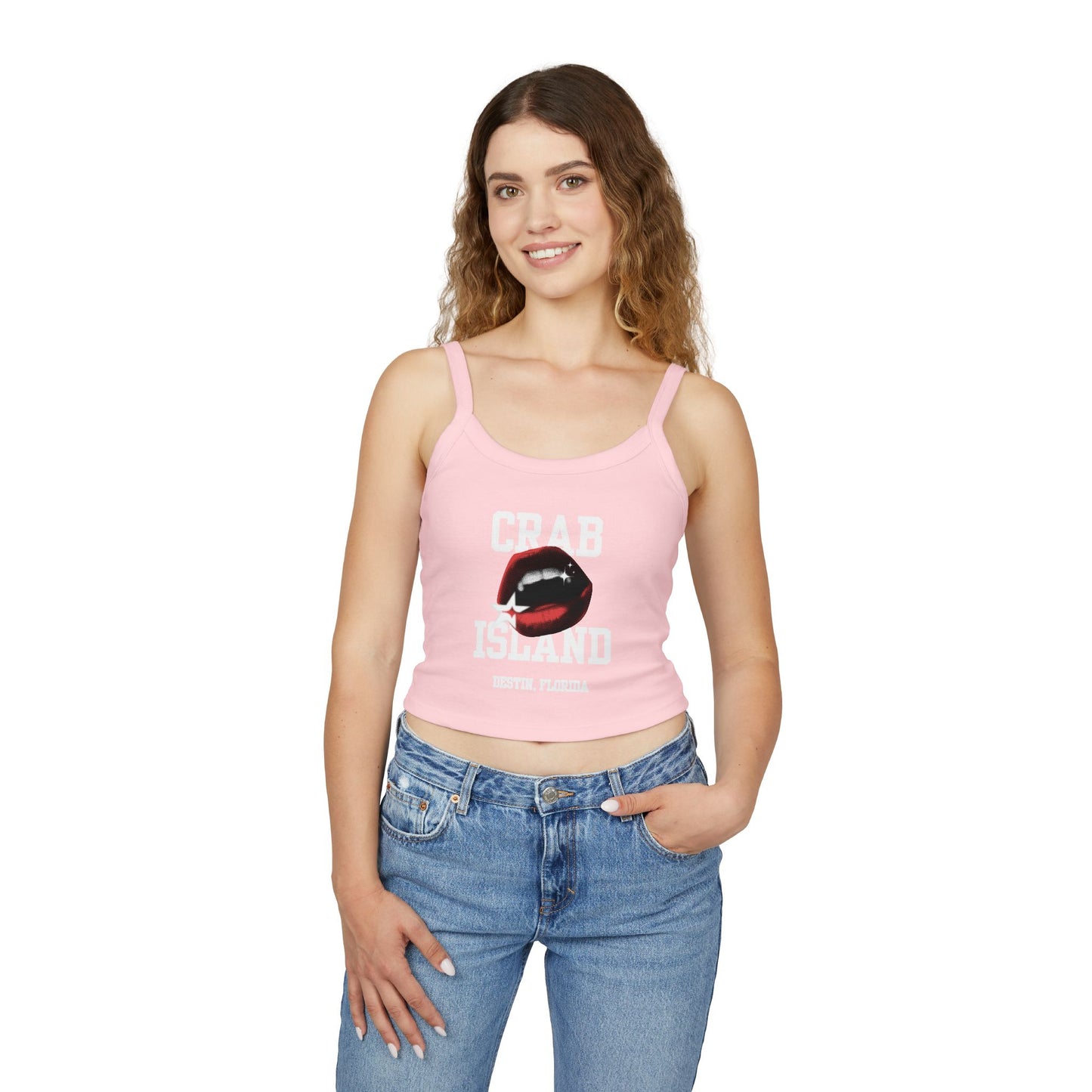 Tank Top - Crab Island Women's Softstyle Tee - Biten by Me Brand - Destin, Florida