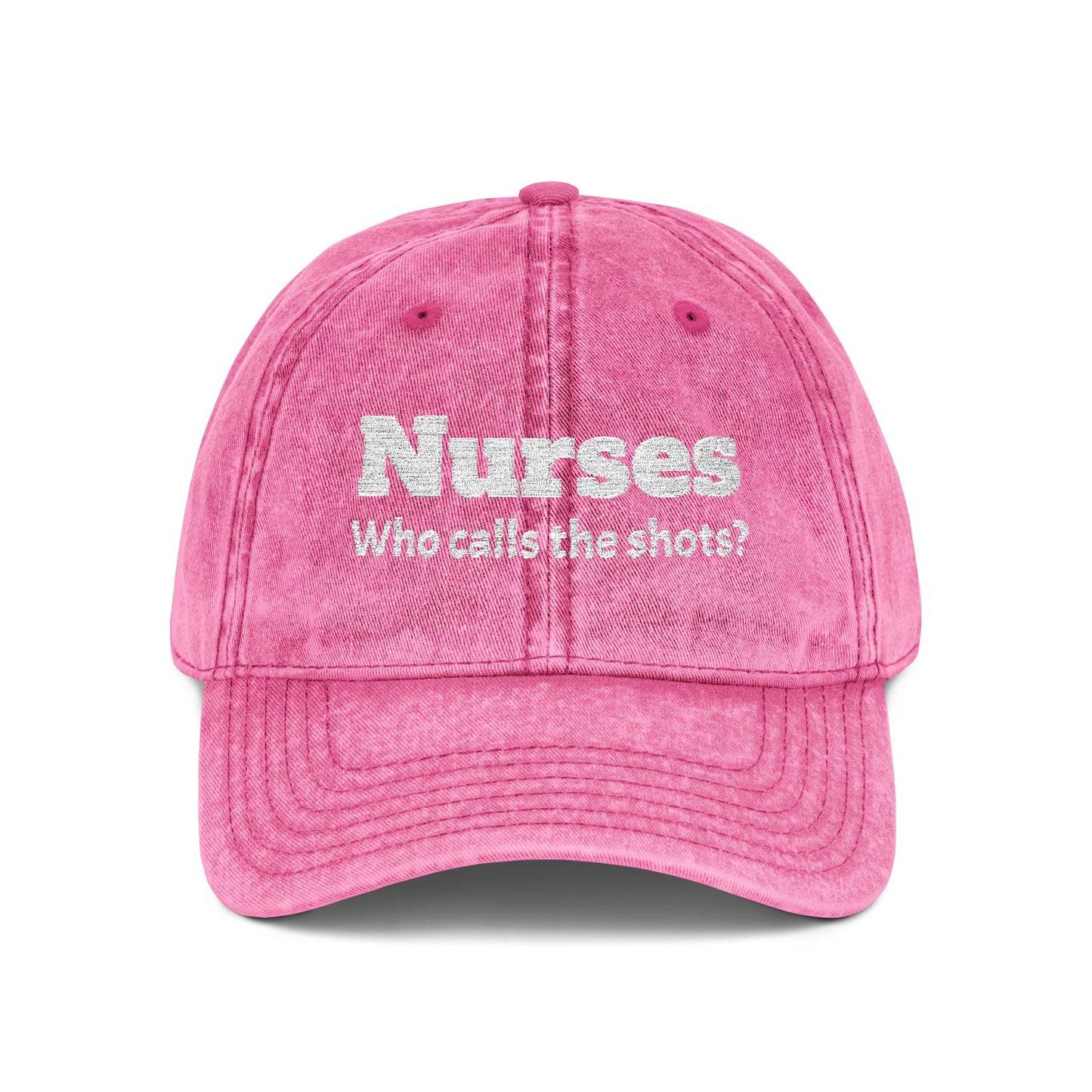 Embroidered "Nurses, Who Calls the Shots" Baseball Cap, Vintage Red Nurse Hat with "Mommy Hugs" on Back, RN Gift, Stylish Medical Headwear, Healthcare Worker Nurse Gift, Nursing Cap