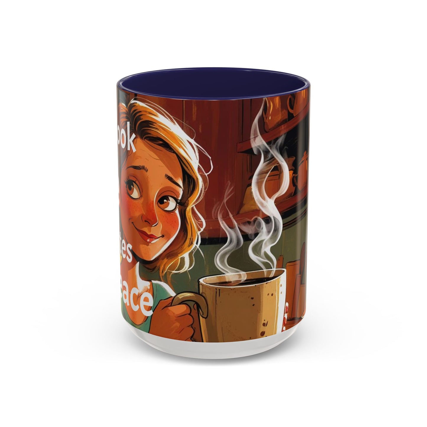 Cozy Accent Coffee Mug | Perfect for Home, Gift, saying, “That look, five minutes of peace”