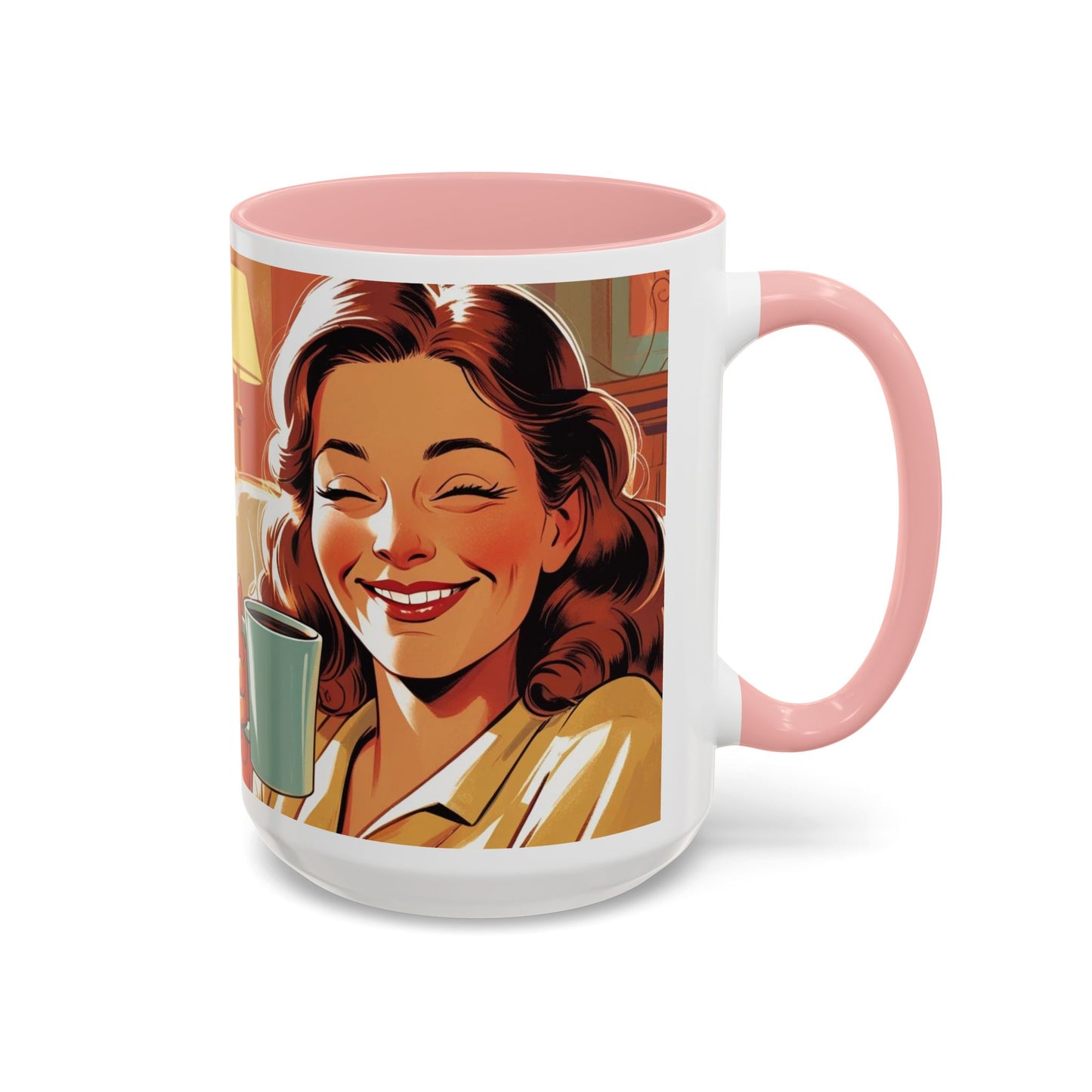 Cozy Accent Coffee Mug, 8 colors | Perfect Gift for Mom, saying, “This might be Wine .. or Coffee”, and saying Thank you facing her!