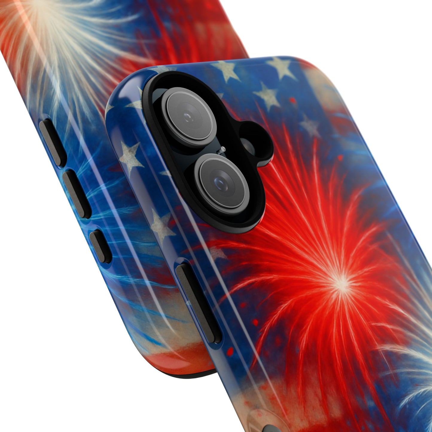 Patriotic Phone Case with Fireworks Design | Tough Cases, USA Holiday, Independence Day, Gift for Friends, Custom Cell Cover