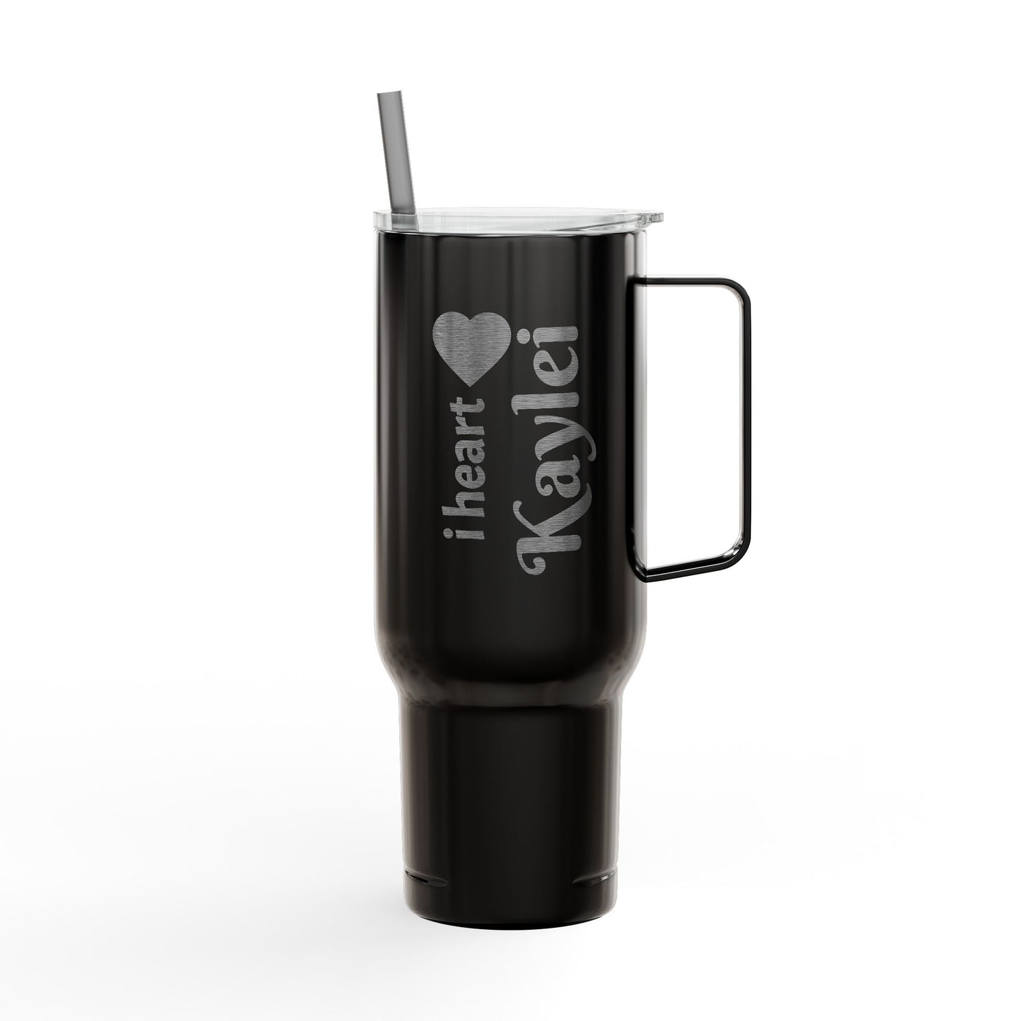 Engraved Personalized Their name on Insulated Tumbler, Both sides Custom Engraved 40oz Drinkware Gift for Him/Her, Birthday, Travel Mug