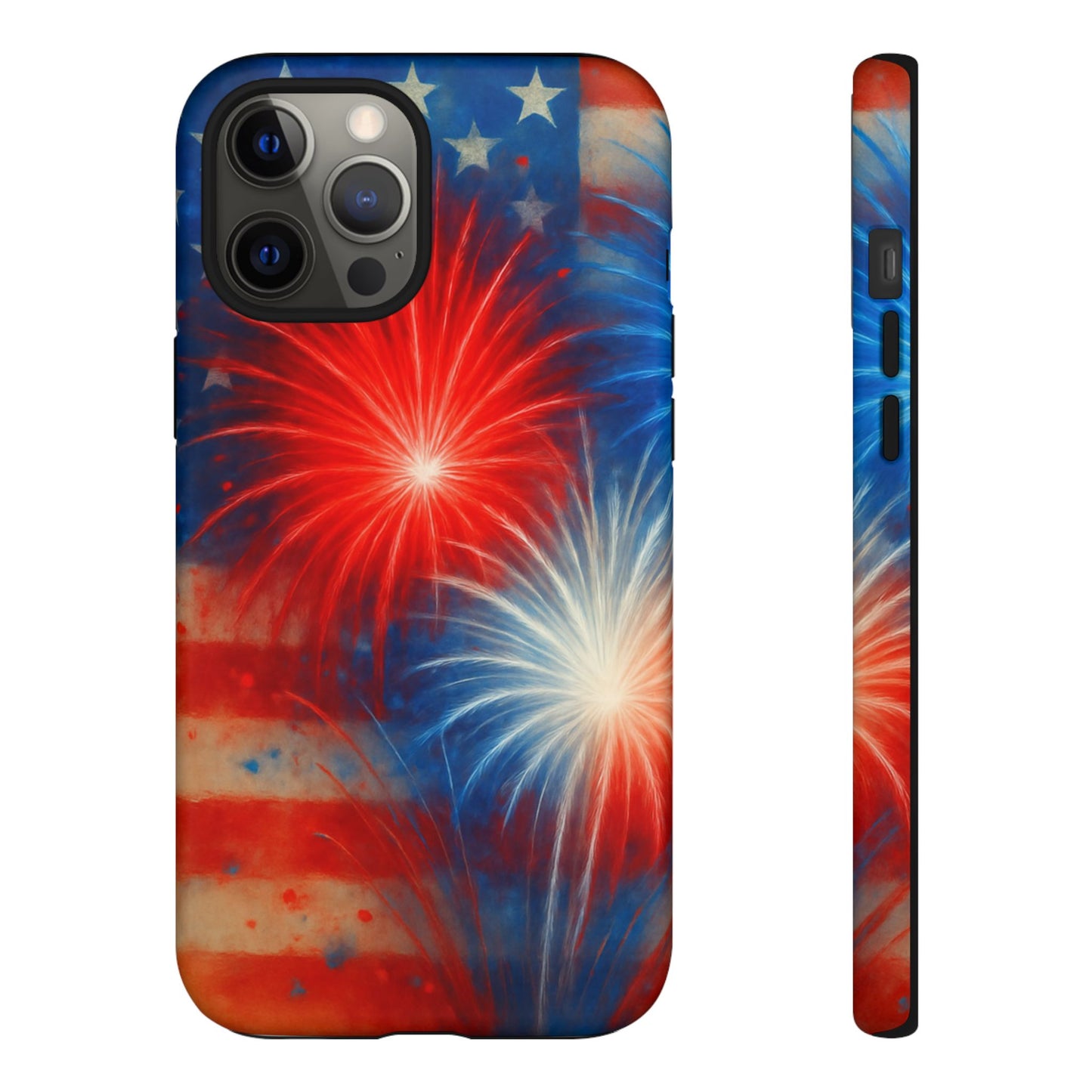 Patriotic Phone Case with Fireworks Design | Tough Cases, USA Holiday, Independence Day, Gift for Friends, Custom Cell Cover