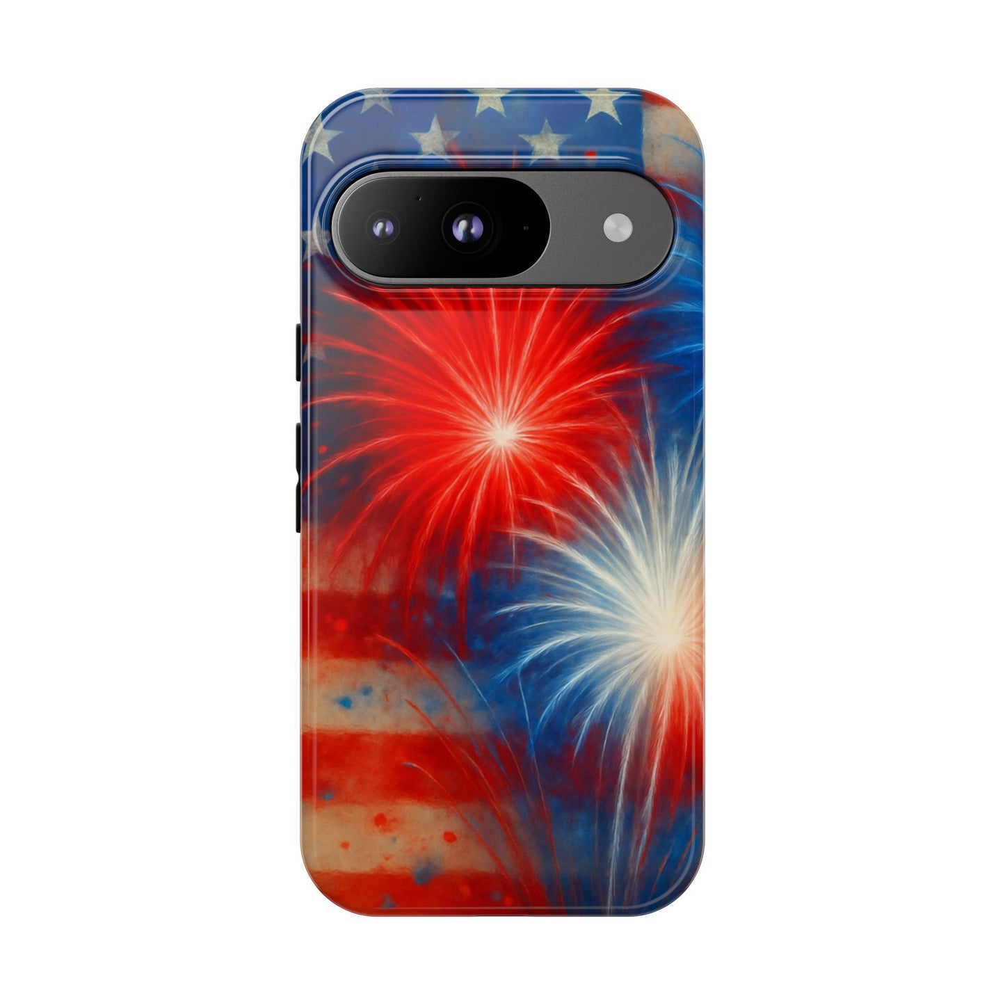 Patriotic Phone Case with Fireworks Design | Tough Cases, USA Holiday, Independence Day, Gift for Friends, Custom Cell Cover
