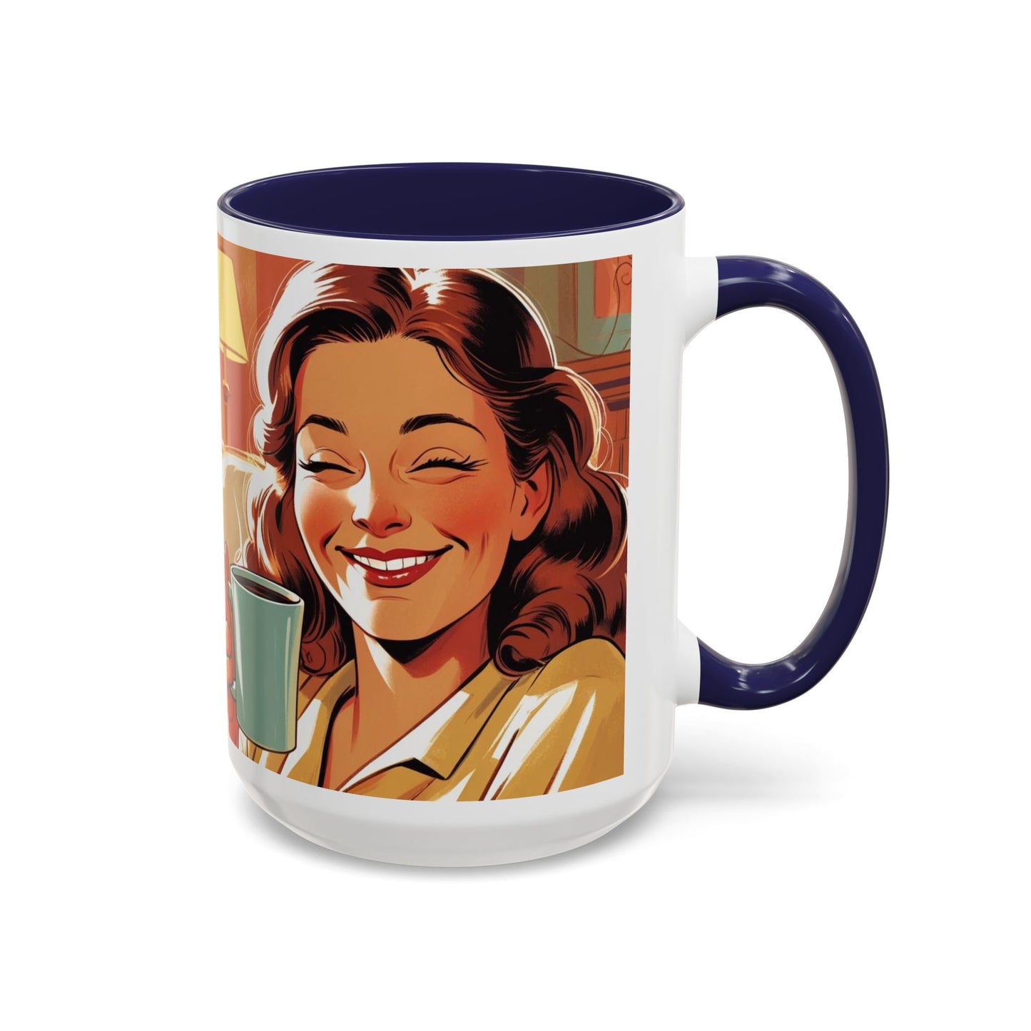 Cozy Accent Coffee Mug, 8 colors | Perfect Gift for Mom, saying, “This might be Wine .. or Coffee”, and saying Thank you facing her!