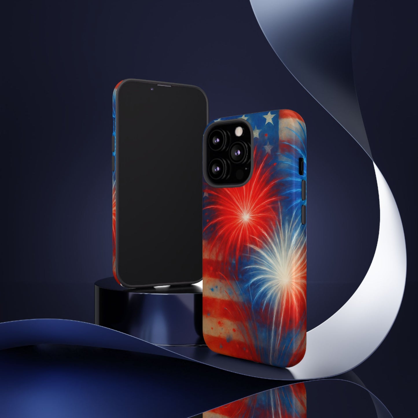 Patriotic Phone Case with Fireworks Design | Tough Cases, USA Holiday, Independence Day, Gift for Friends, Custom Cell Cover