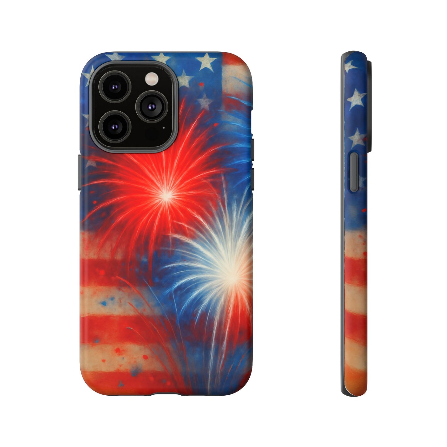 Patriotic Phone Case with Fireworks Design | Tough Cases, USA Holiday, Independence Day, Gift for Friends, Custom Cell Cover