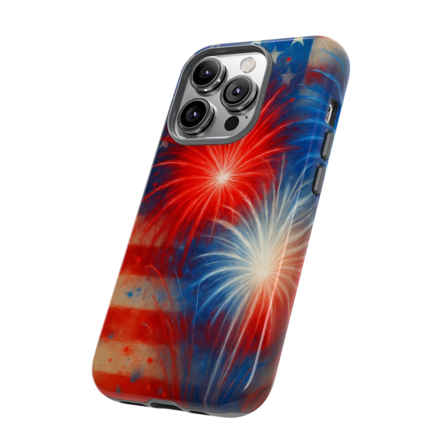 Patriotic Phone Case with Fireworks Design | Tough Cases, USA Holiday, Independence Day, Gift for Friends, Custom Cell Cover