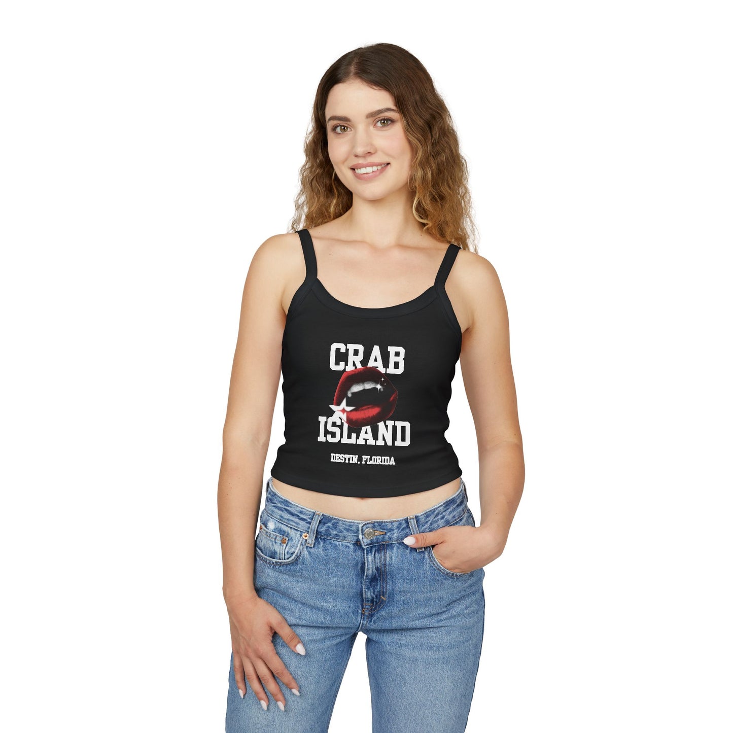 Tank Top - Crab Island Women's Softstyle Tee - Biten by Me Brand - Destin, Florida