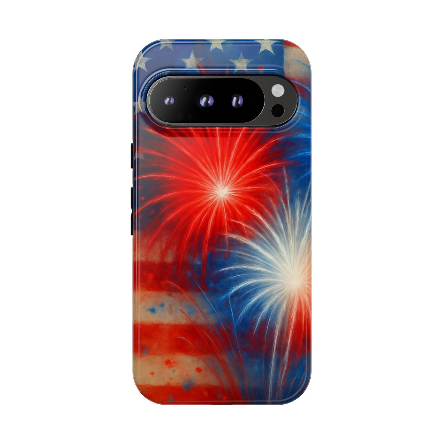 Patriotic Phone Case with Fireworks Design | Tough Cases, USA Holiday, Independence Day, Gift for Friends, Custom Cell Cover