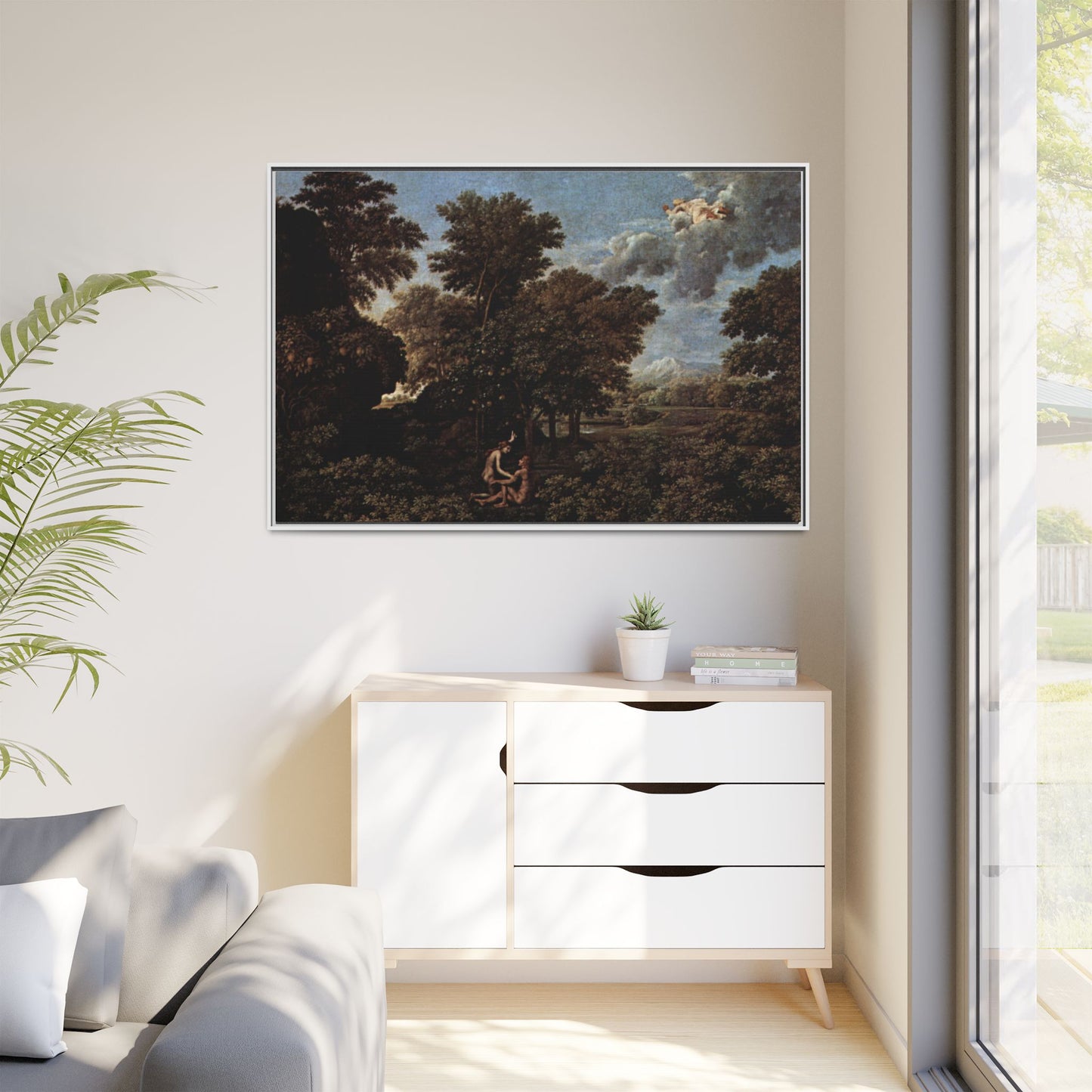 Canvas Framed Print Art - Le Printemps by Pierre-Auguste Cot