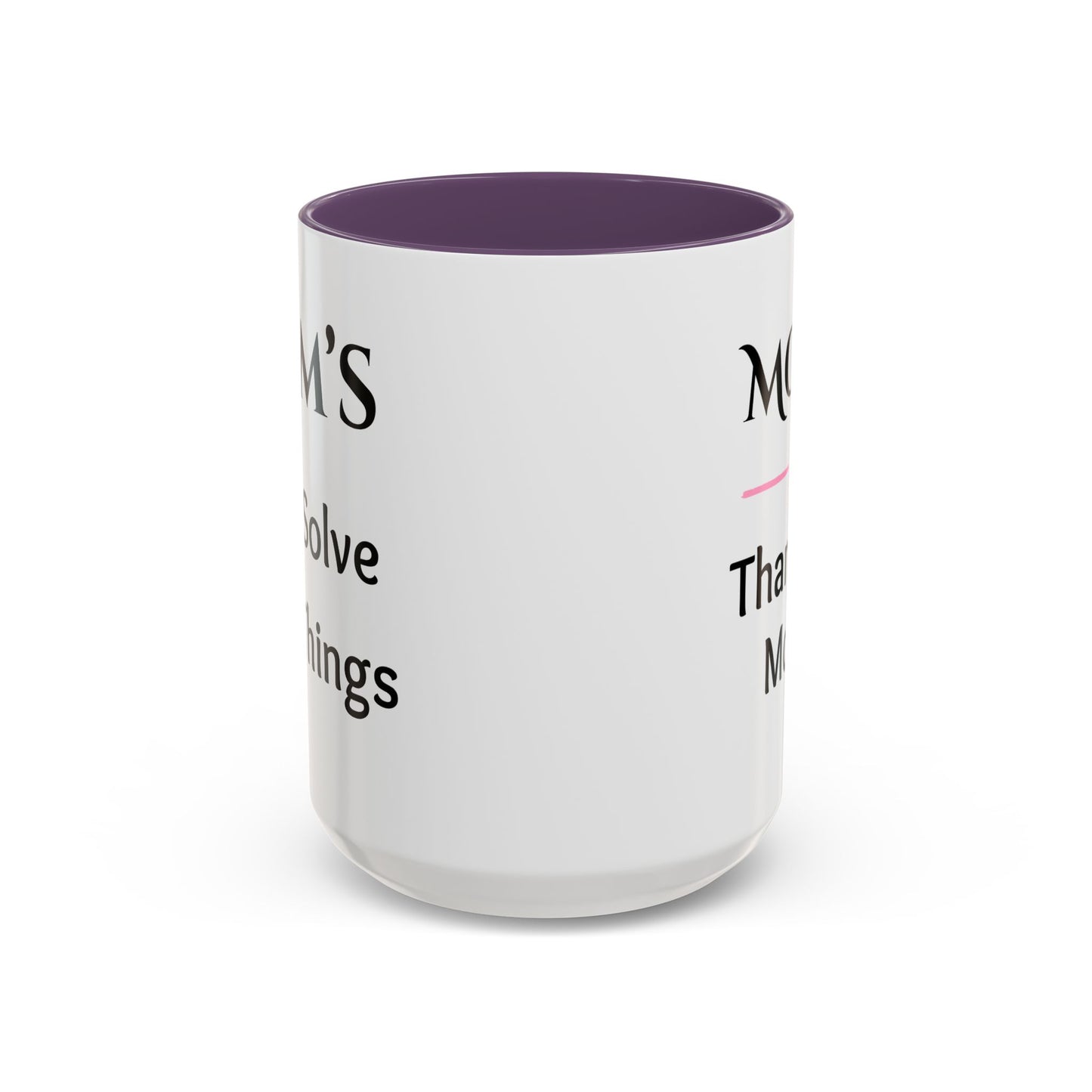 Cozy Accent Coffee Mug, 8 colors | Perfect Gift for Mom, saying, “Hugs solve most problems”, and a Thank you message face her!