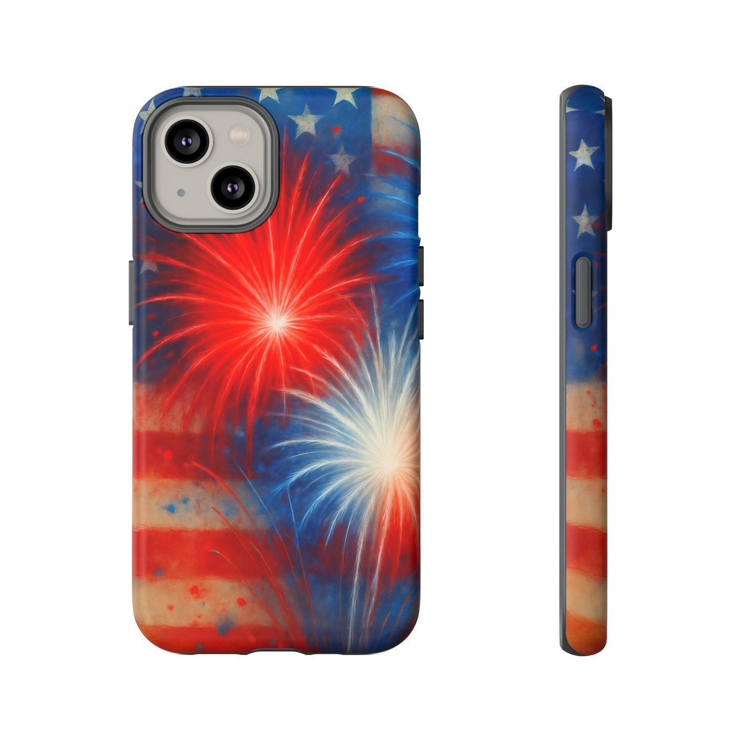Patriotic Phone Case with Fireworks Design | Tough Cases, USA Holiday, Independence Day, Gift for Friends, Custom Cell Cover