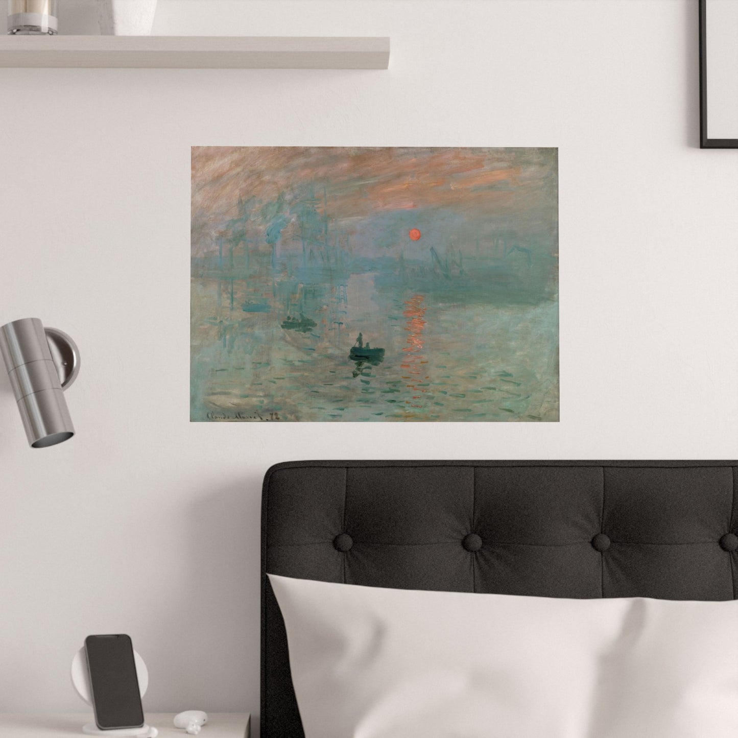 Satin Poster - Claude Monet's Impression, Sunrise