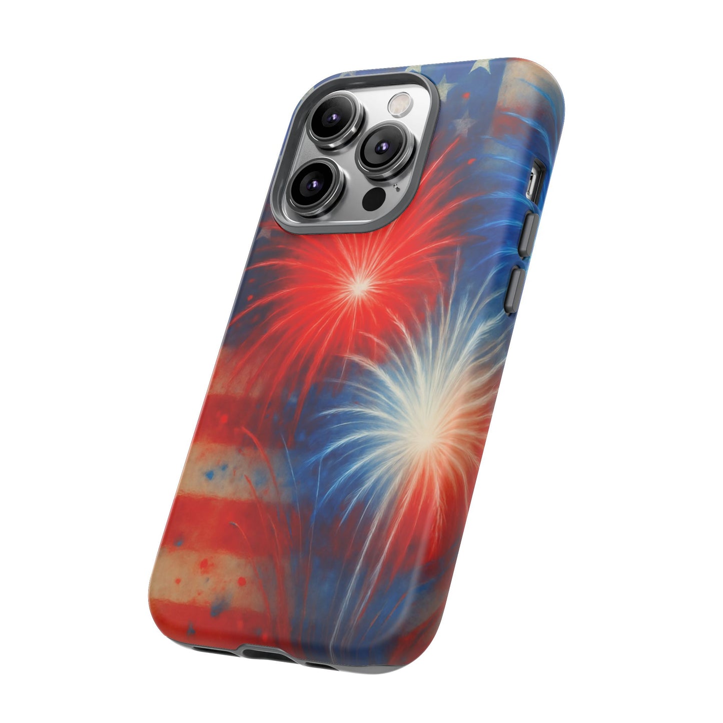 Patriotic Phone Case with Fireworks Design | Tough Cases, USA Holiday, Independence Day, Gift for Friends, Custom Cell Cover