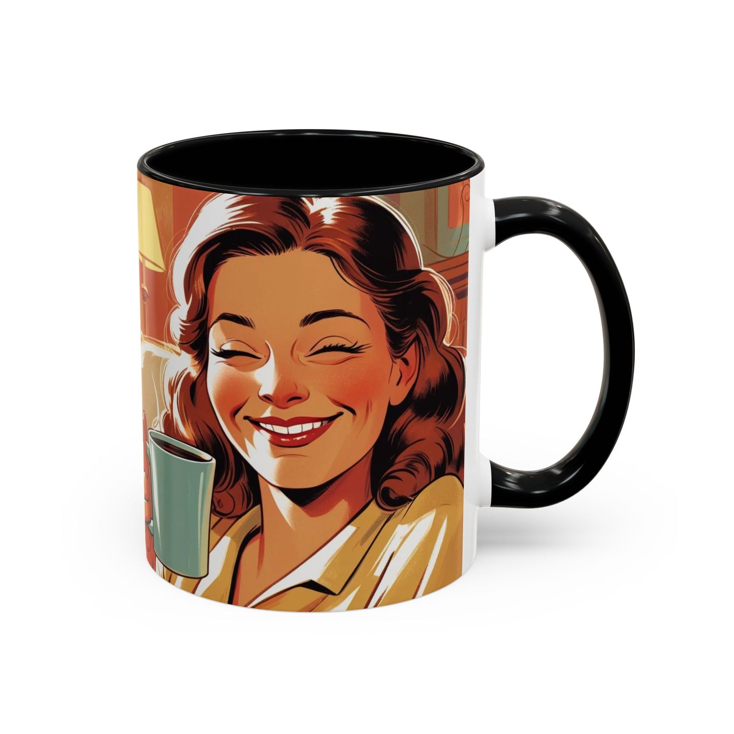 Cozy Accent Coffee Mug, 8 colors | Perfect Gift for Mom, saying, “This might be Wine .. or Coffee”, and saying Thank you facing her!