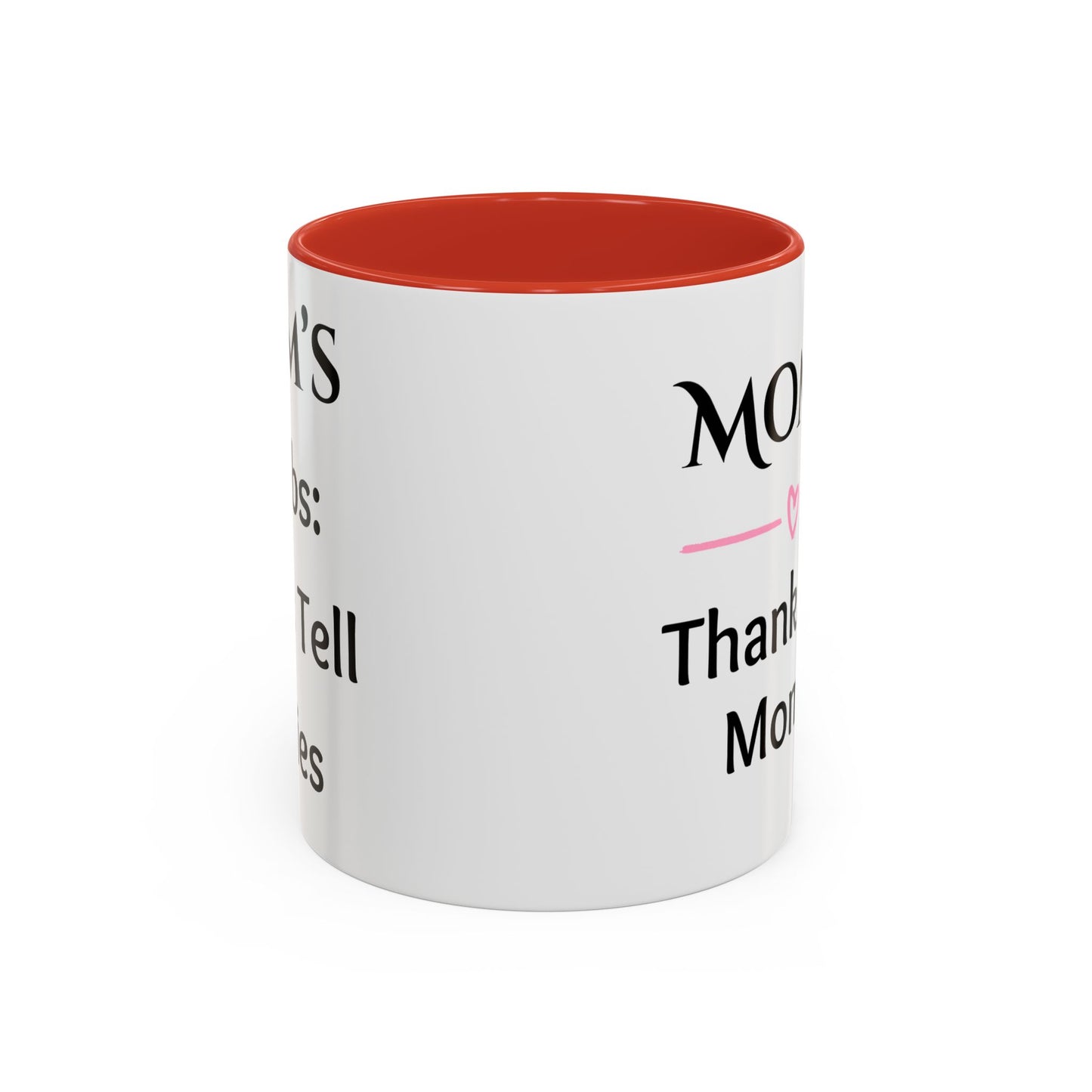 Cozy Accent Coffee Mug, 8 colors | Perfect Gift for Mom or Nurses, facing her it says, “Thank you Mom”