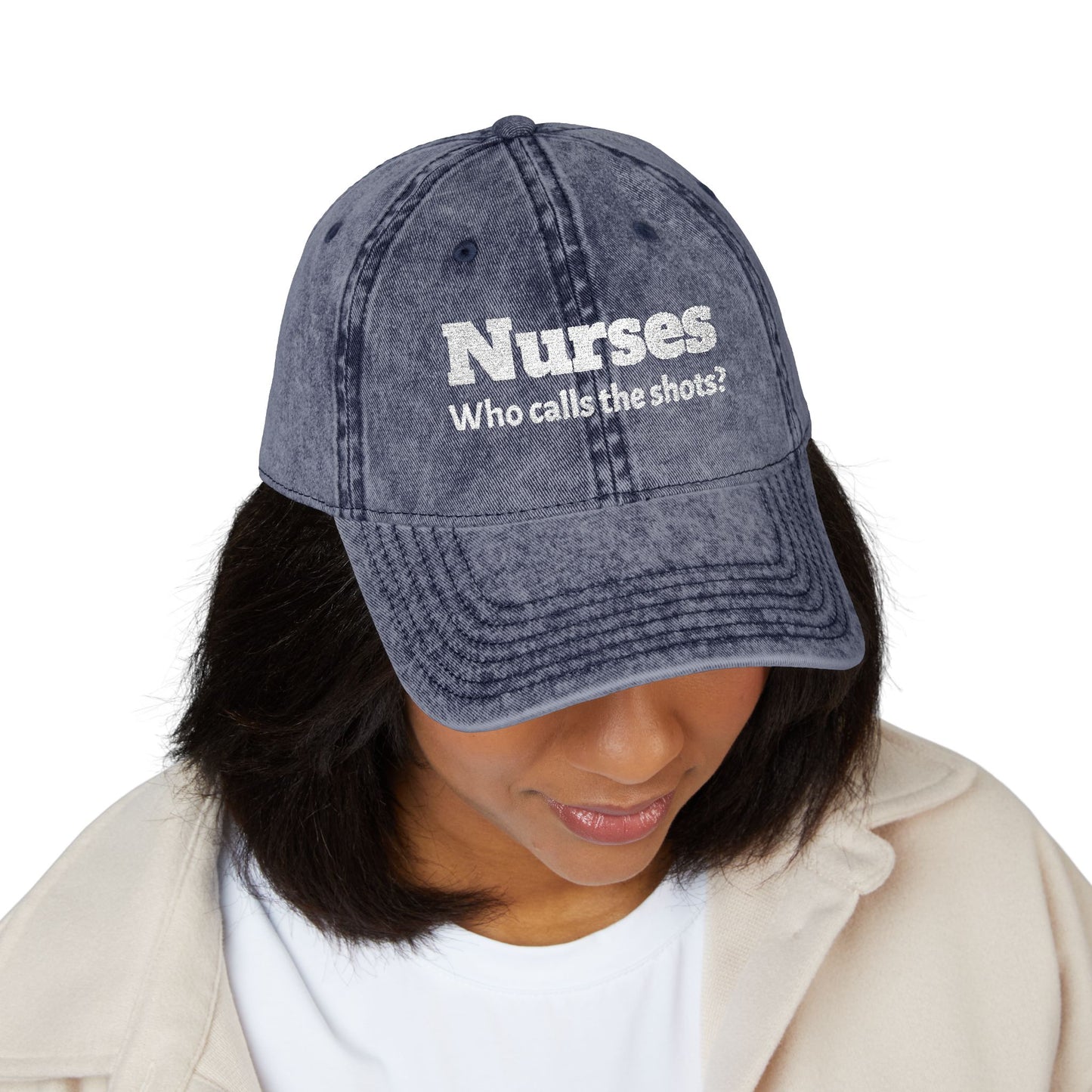Embroidered "Nurses, Who Calls the Shots" Baseball Cap, Vintage Red Nurse Hat with "Mommy Hugs" on Back, RN Gift, Stylish Medical Headwear, Healthcare Worker Nurse Gift, Nursing Cap
