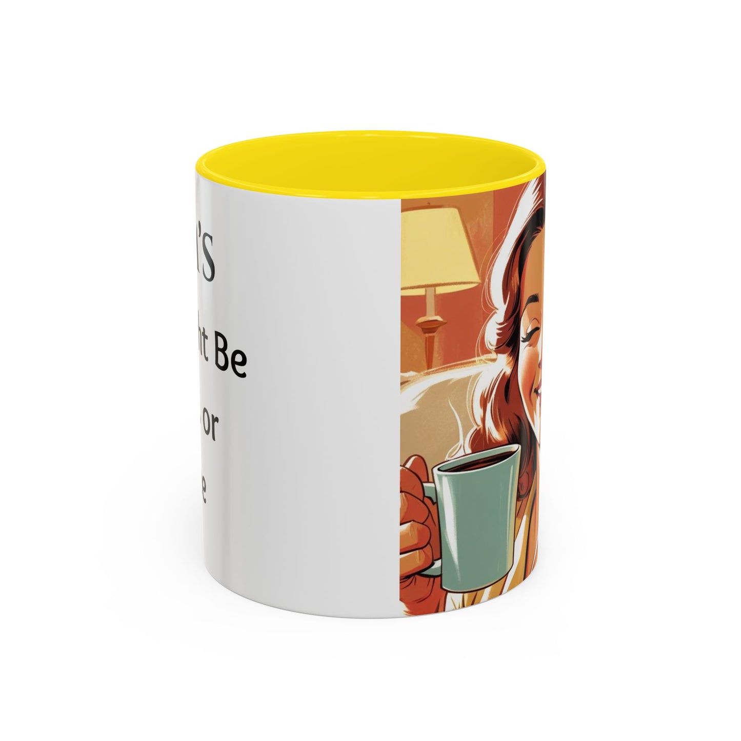 Cozy Accent Coffee Mug, 8 colors | Perfect Gift for Mom, saying, “This might be Wine .. or Coffee”, and saying Thank you facing her!