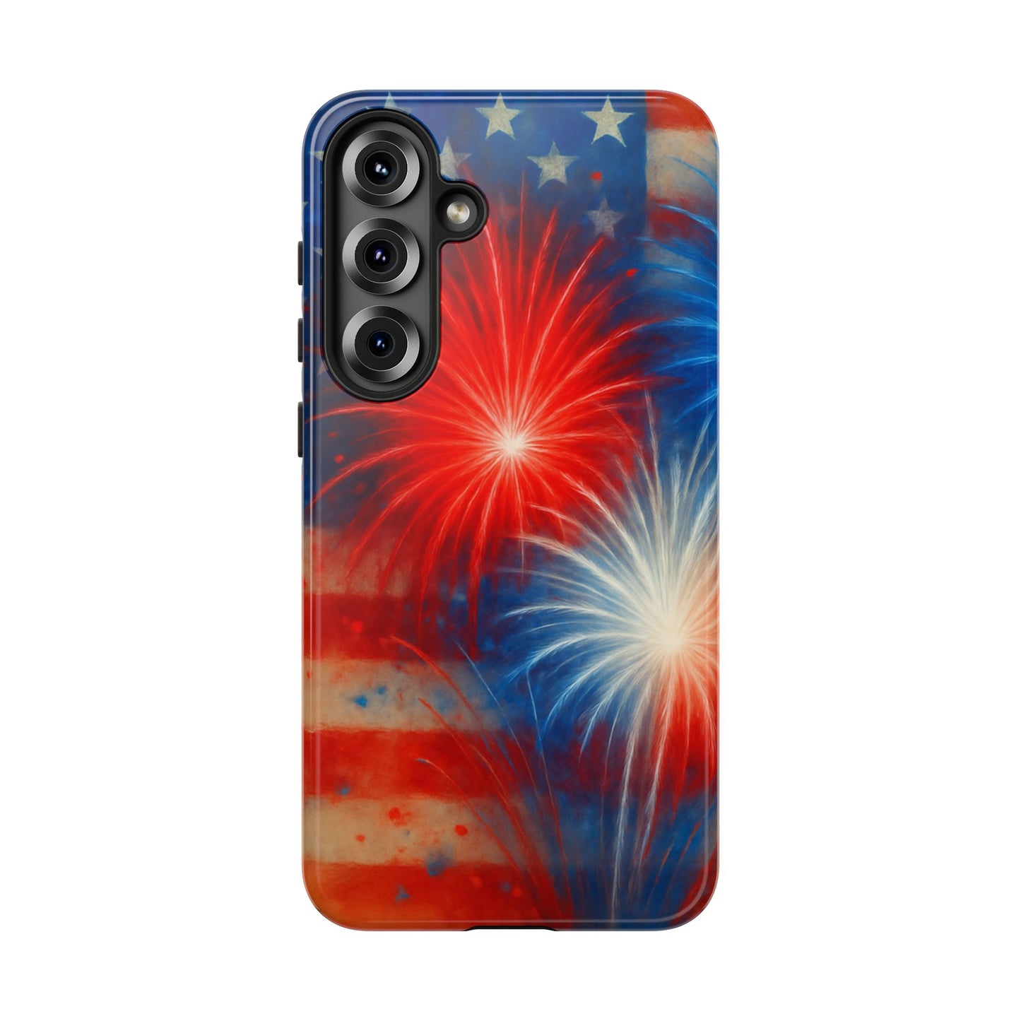 Patriotic Phone Case with Fireworks Design | Tough Cases, USA Holiday, Independence Day, Gift for Friends, Custom Cell Cover