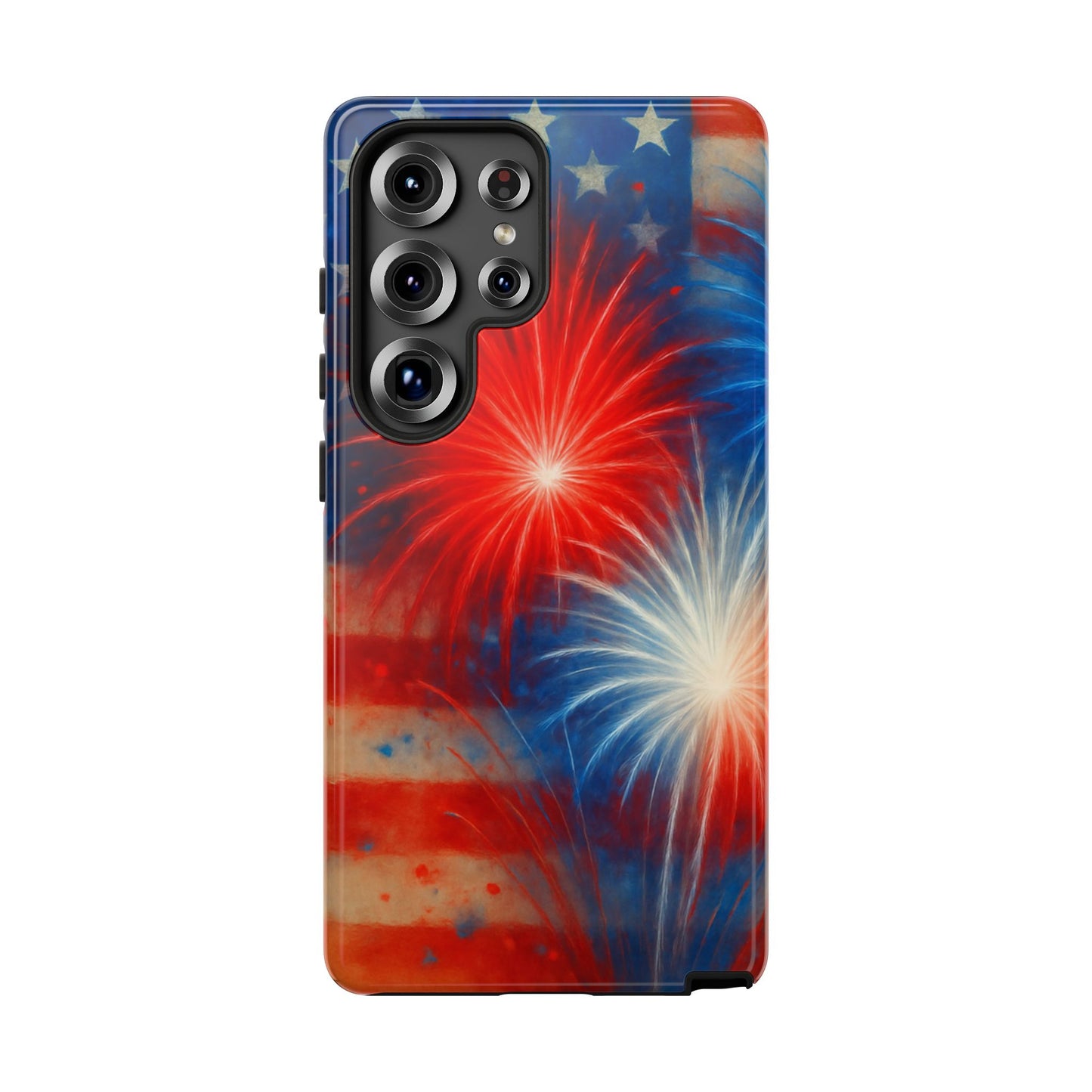 Patriotic Phone Case with Fireworks Design | Tough Cases, USA Holiday, Independence Day, Gift for Friends, Custom Cell Cover
