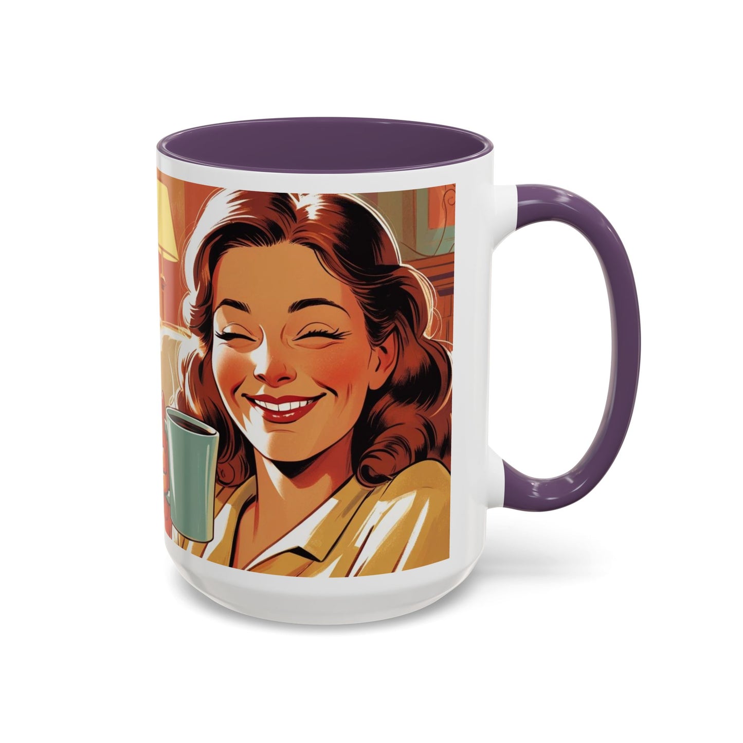 Cozy Accent Coffee Mug, 8 colors | Perfect Gift for Mom, saying, “This might be Wine .. or Coffee”, and saying Thank you facing her!