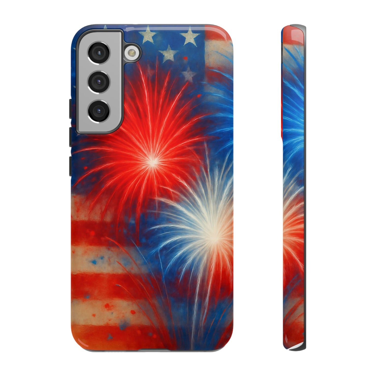 Patriotic Phone Case with Fireworks Design | Tough Cases, USA Holiday, Independence Day, Gift for Friends, Custom Cell Cover