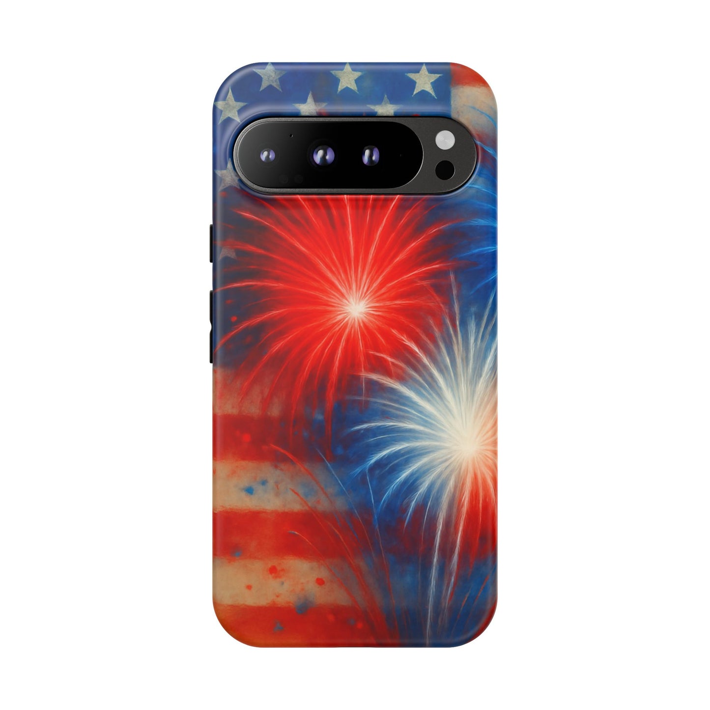 Patriotic Phone Case with Fireworks Design | Tough Cases, USA Holiday, Independence Day, Gift for Friends, Custom Cell Cover