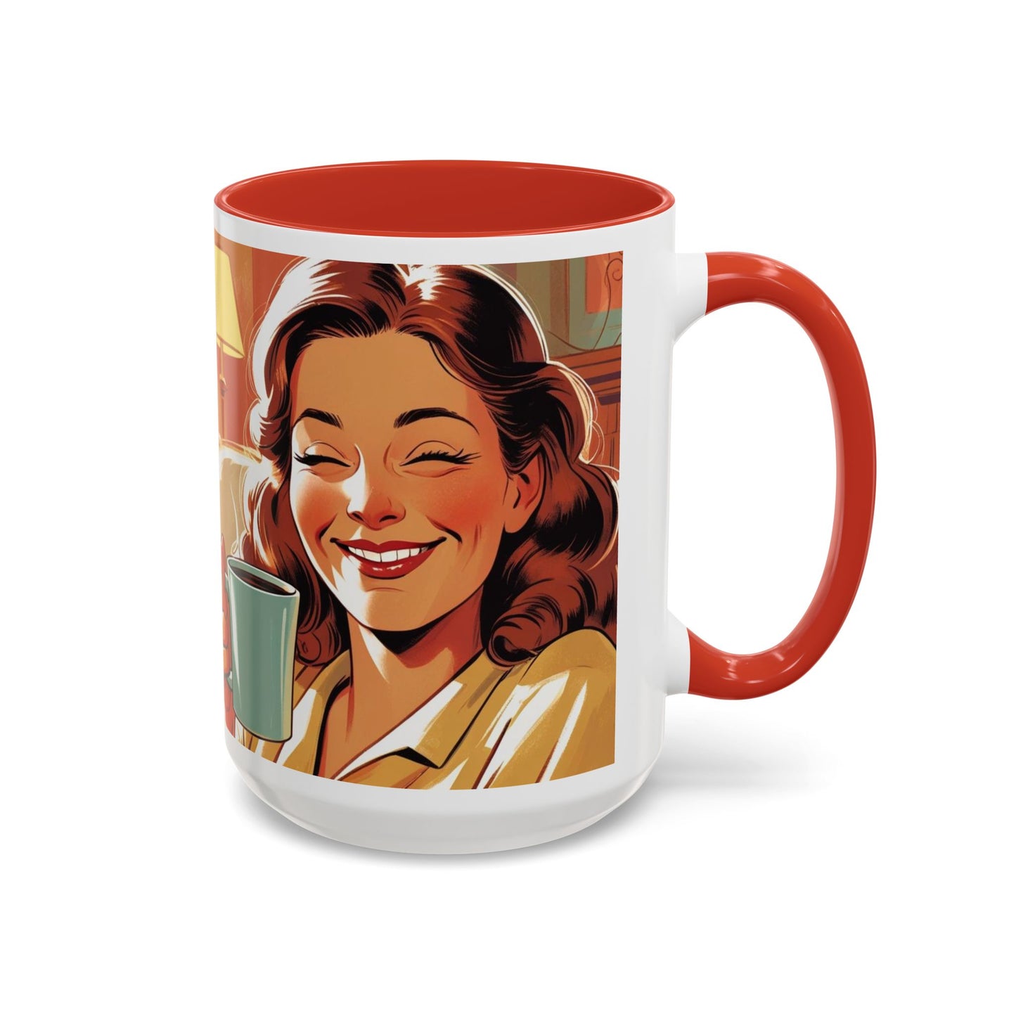 Cozy Accent Coffee Mug, 8 colors | Perfect Gift for Mom, saying, “This might be Wine .. or Coffee”, and saying Thank you facing her!