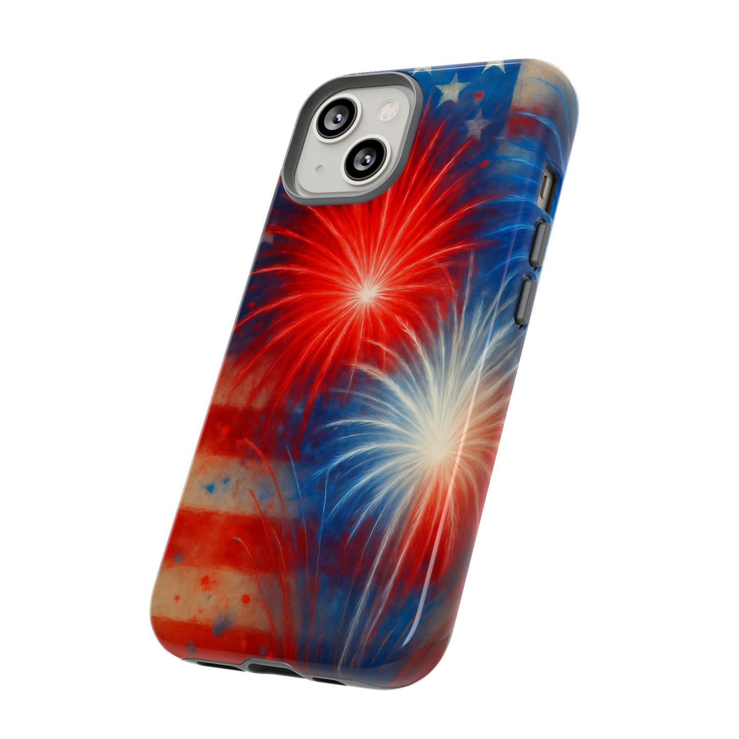 Patriotic Phone Case with Fireworks Design | Tough Cases, USA Holiday, Independence Day, Gift for Friends, Custom Cell Cover
