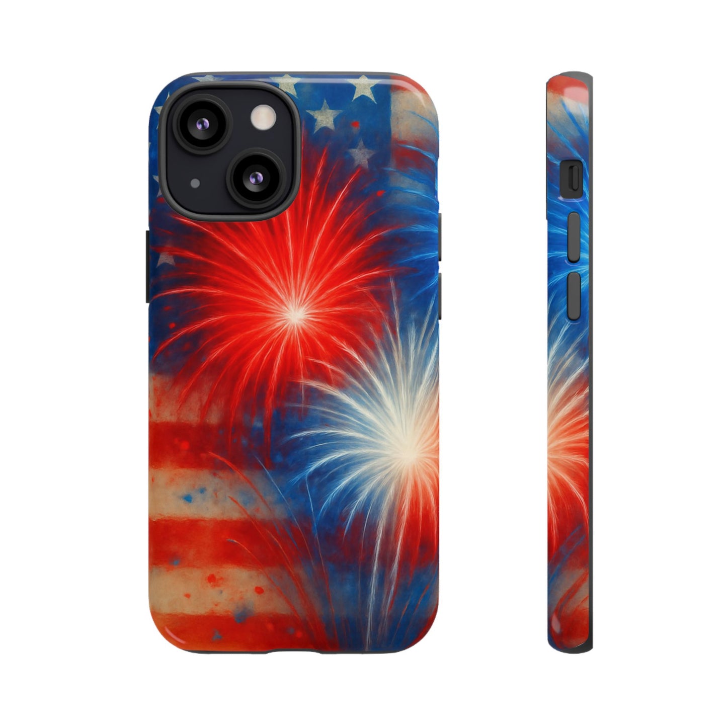 Patriotic Phone Case with Fireworks Design | Tough Cases, USA Holiday, Independence Day, Gift for Friends, Custom Cell Cover