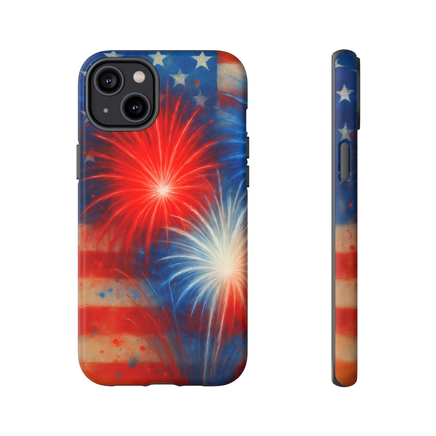 Patriotic Phone Case with Fireworks Design | Tough Cases, USA Holiday, Independence Day, Gift for Friends, Custom Cell Cover
