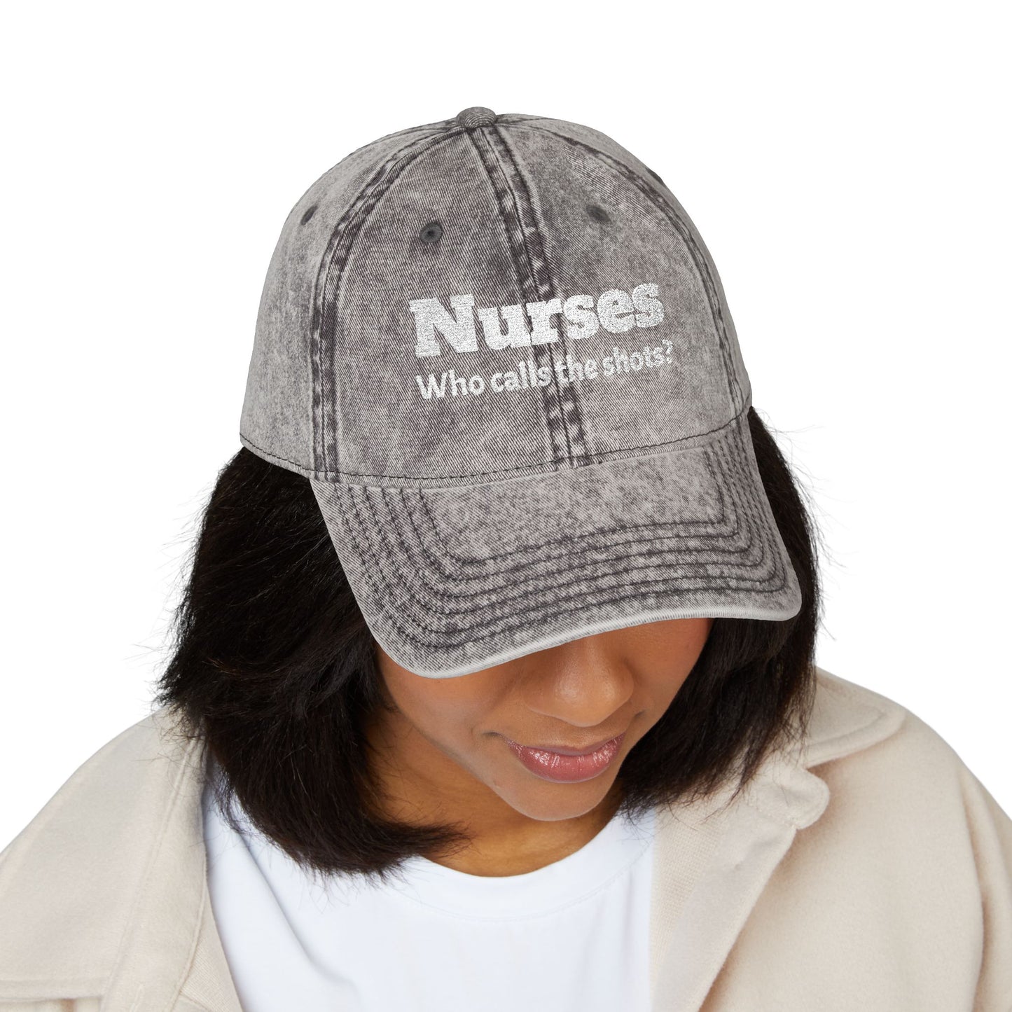 Embroidered "Nurses, Who Calls the Shots" Baseball Cap, Vintage Red Nurse Hat with "Mommy Hugs" on Back, RN Gift, Stylish Medical Headwear, Healthcare Worker Nurse Gift, Nursing Cap