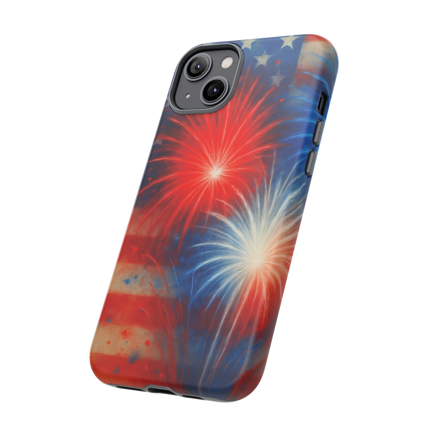Patriotic Phone Case with Fireworks Design | Tough Cases, USA Holiday, Independence Day, Gift for Friends, Custom Cell Cover
