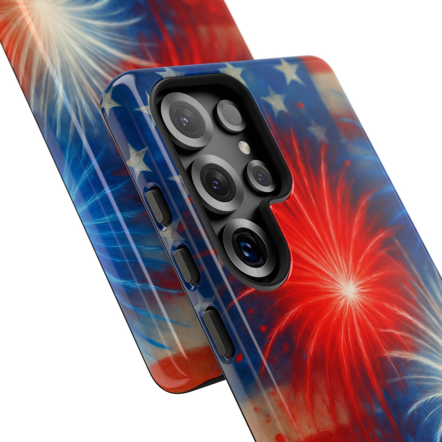 Patriotic Phone Case with Fireworks Design | Tough Cases, USA Holiday, Independence Day, Gift for Friends, Custom Cell Cover