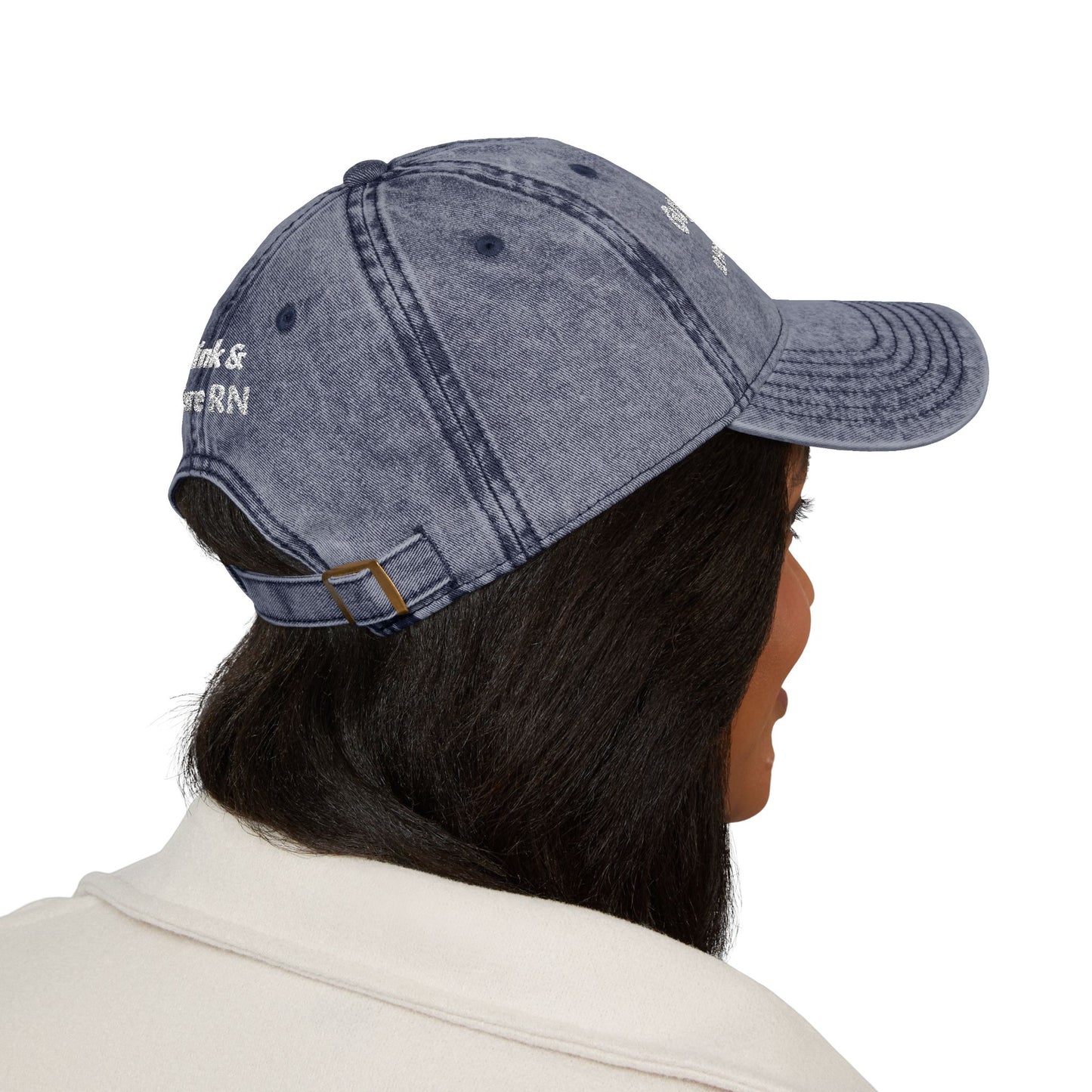Nurses Rock 12 Hours, Vintage Red Nurse Baseball Style Cap with Mommy Hugs Embroidery on the back, perfect for RN Gifts, Medical Headwear